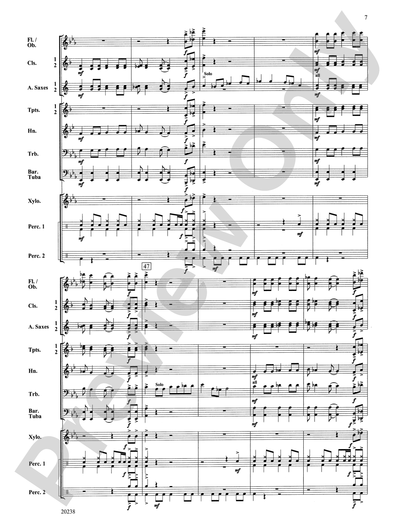 Fiesta Blues: Concert Band Conductor Score & Parts