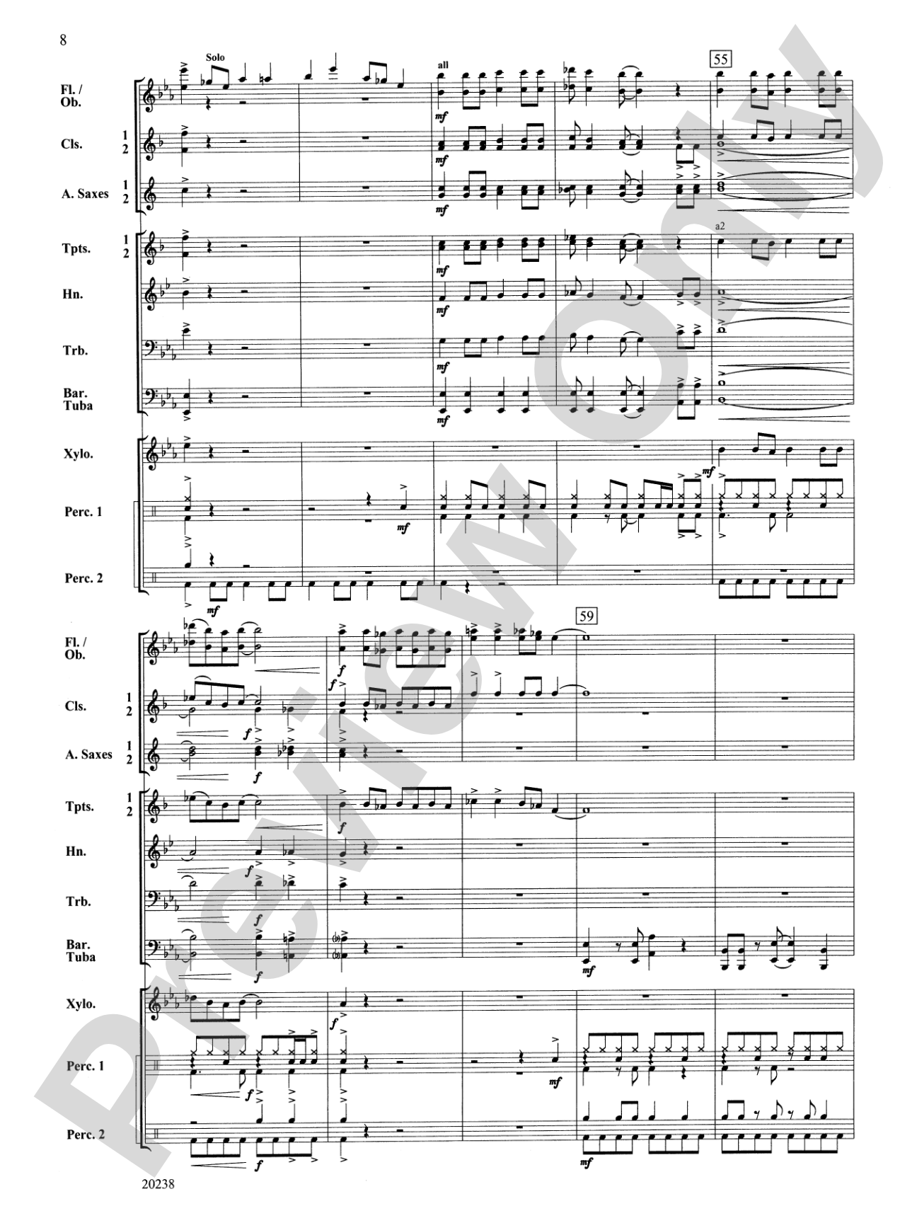 Fiesta Blues: Concert Band Conductor Score & Parts