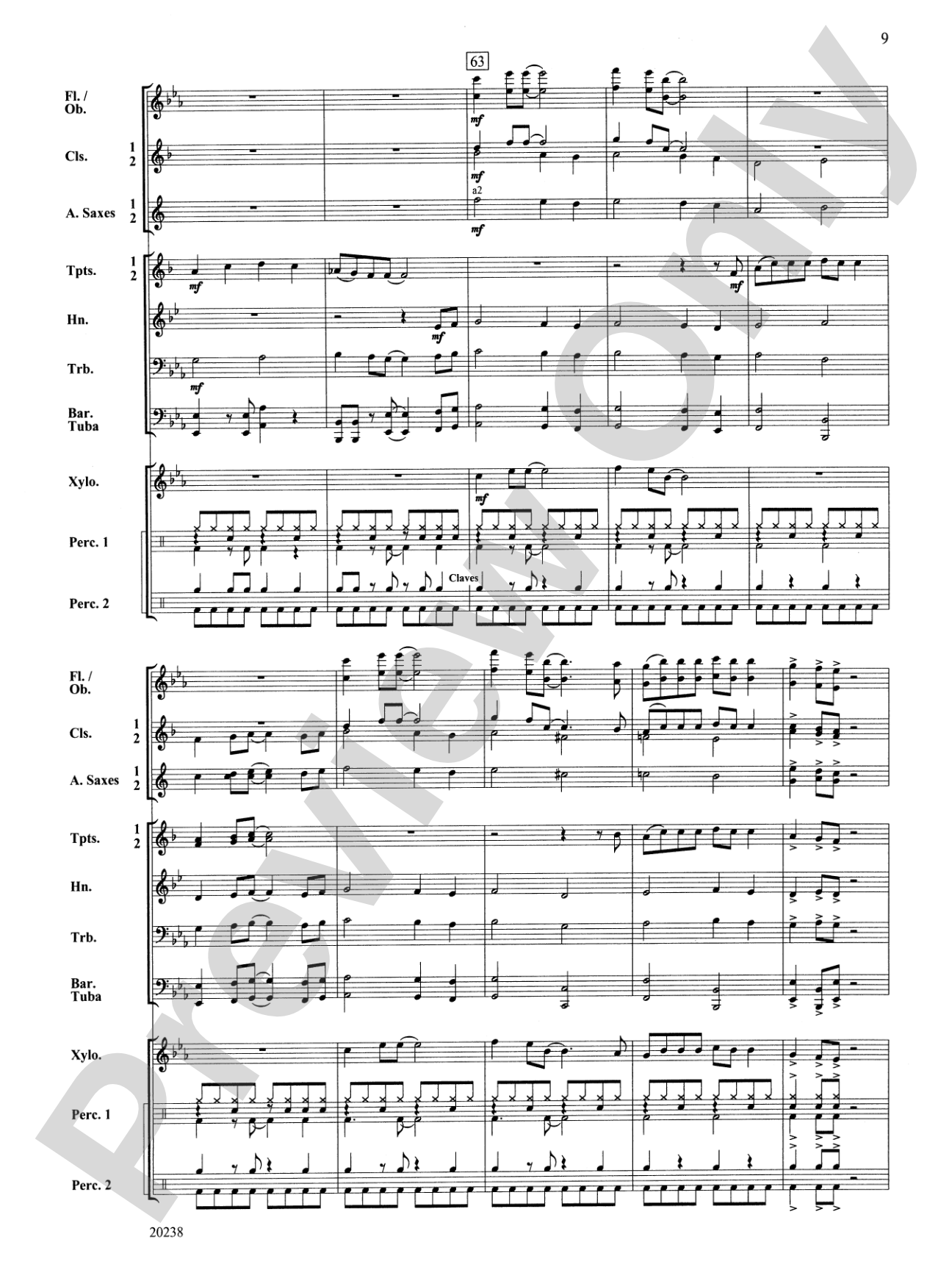 Fiesta Blues: Concert Band Conductor Score & Parts