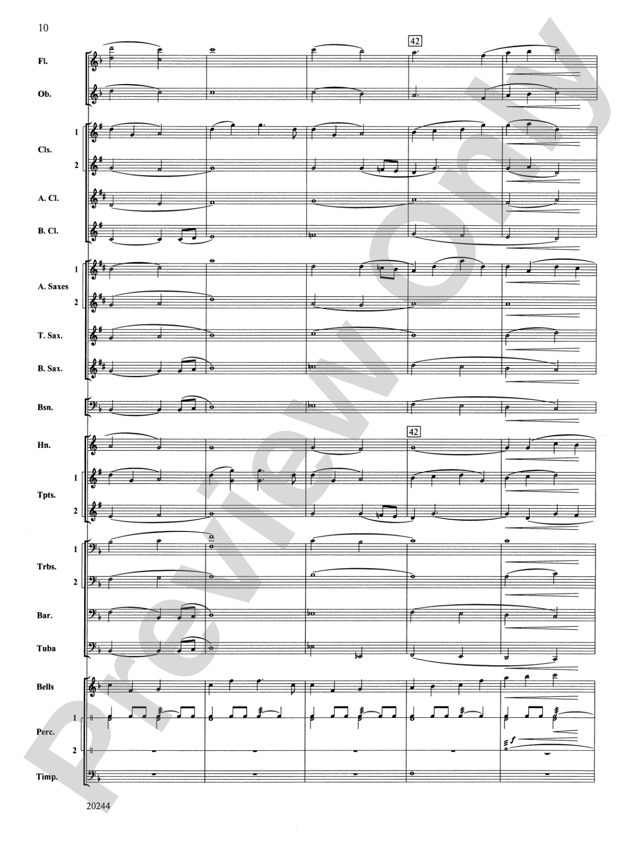 Gently Touch the Sky: Concert Band Conductor Score & Parts