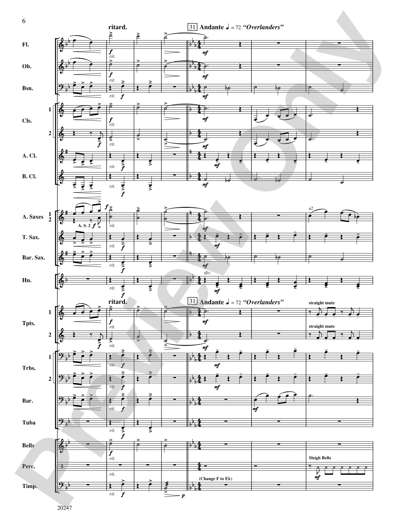 Prairie Schooner: Concert Band Conductor Score & Parts