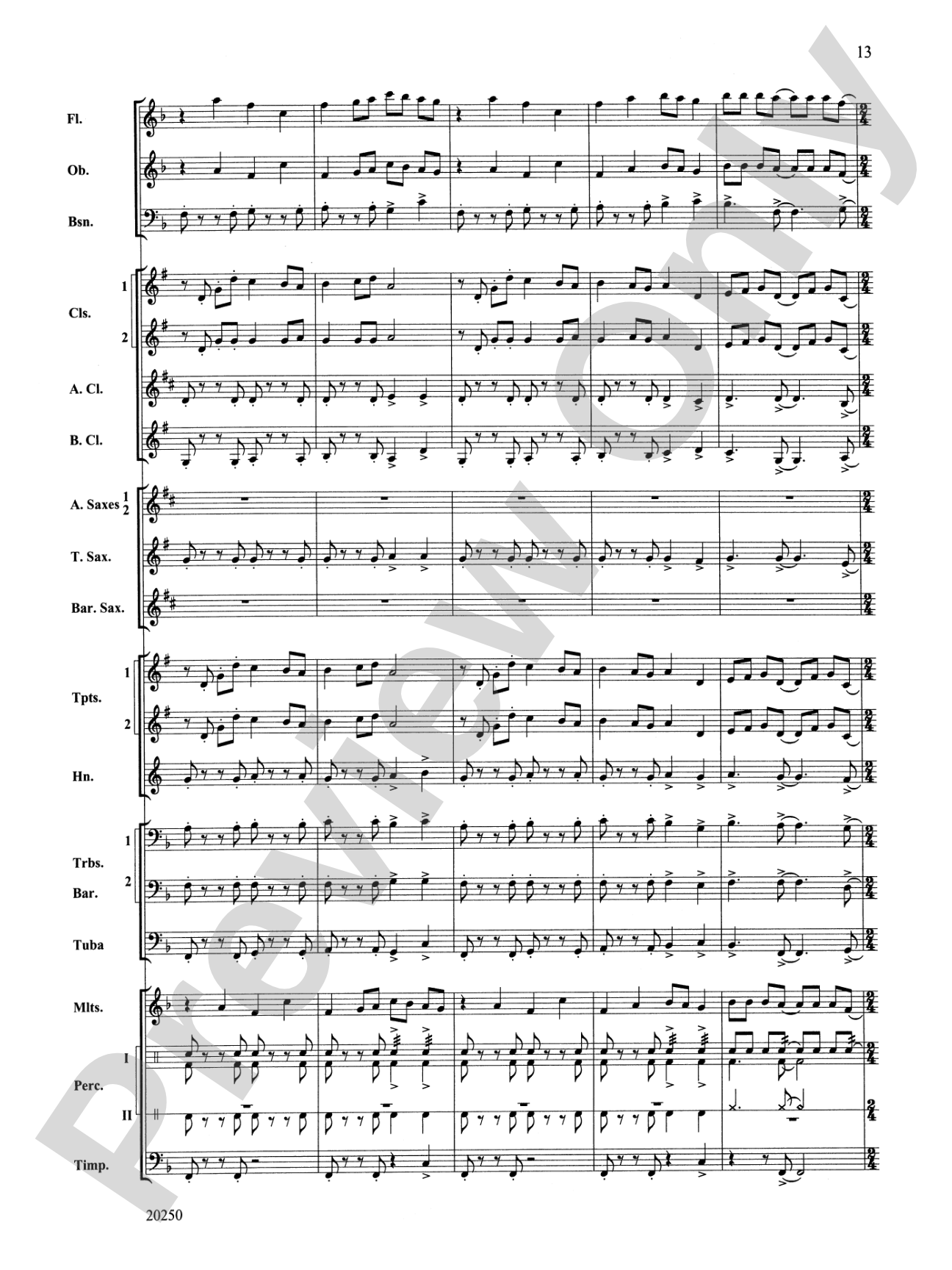 Dolce and Dance: Concert Band Conductor Score & Parts