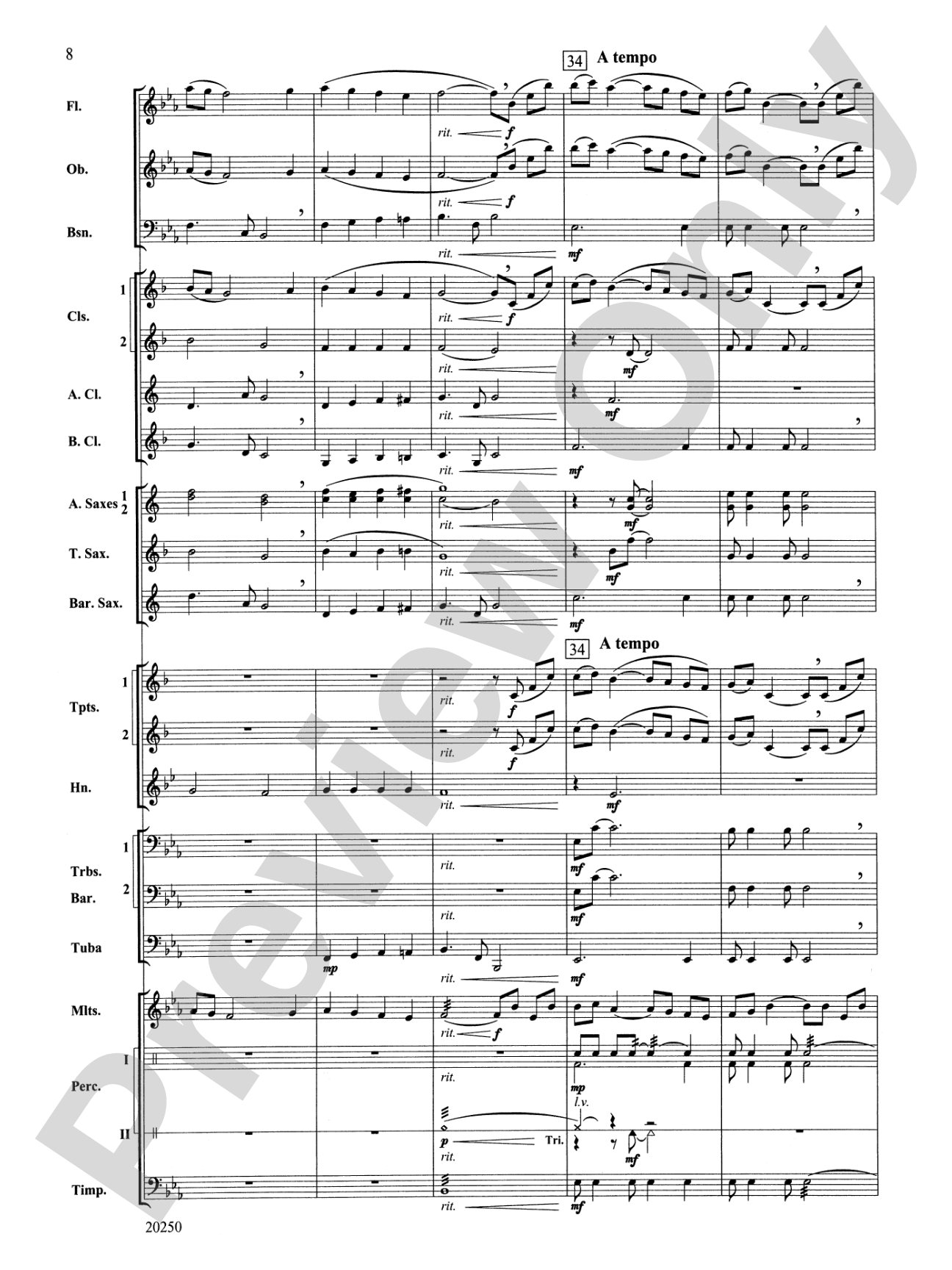 Dolce and Dance: Concert Band Conductor Score & Parts