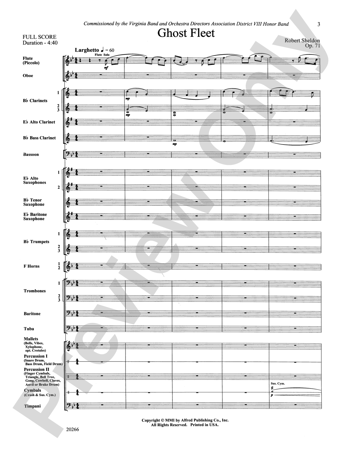 Ghost Fleet: Concert Band Conductor Score & Parts