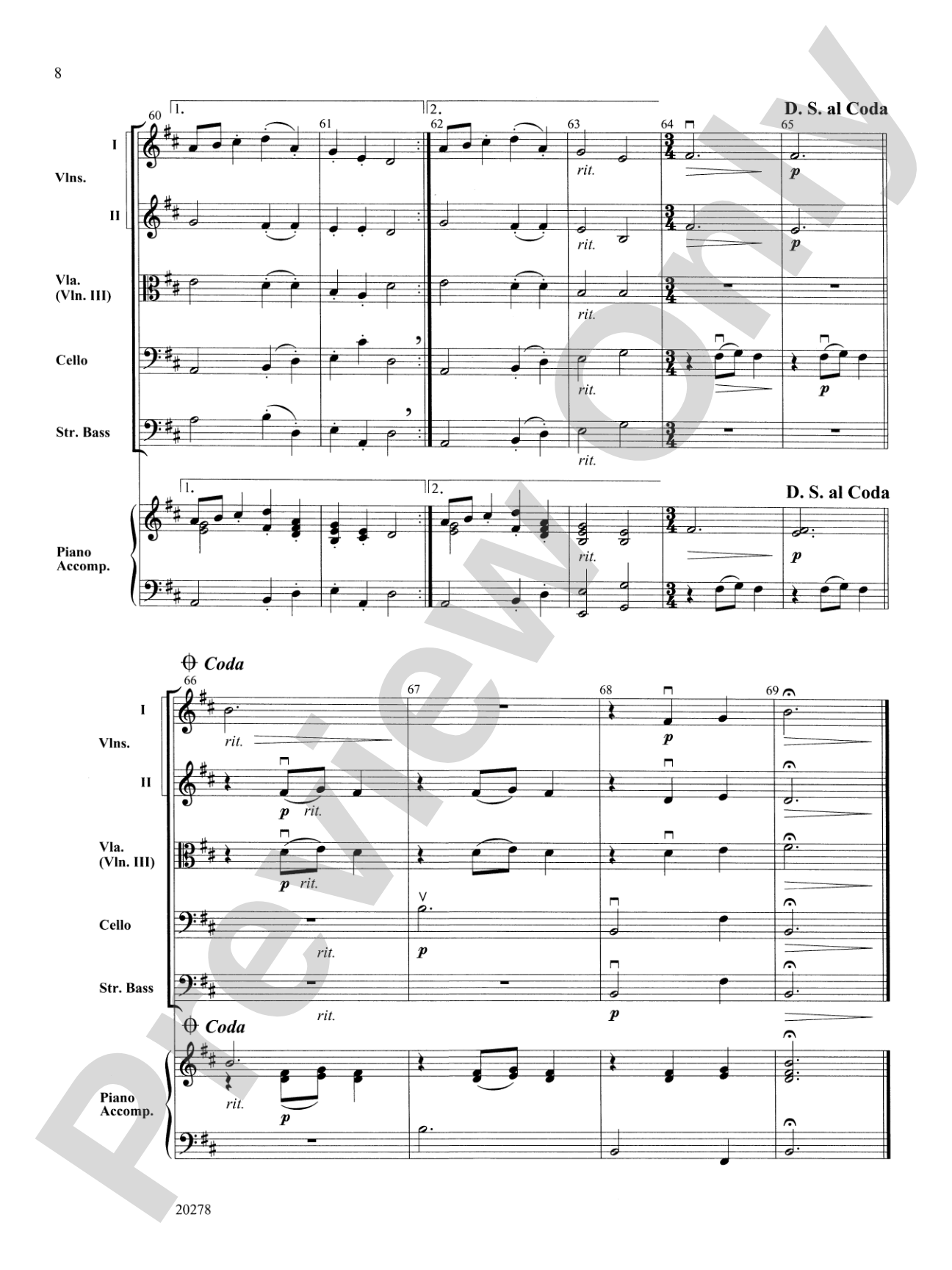 Elegy and Dance: Score