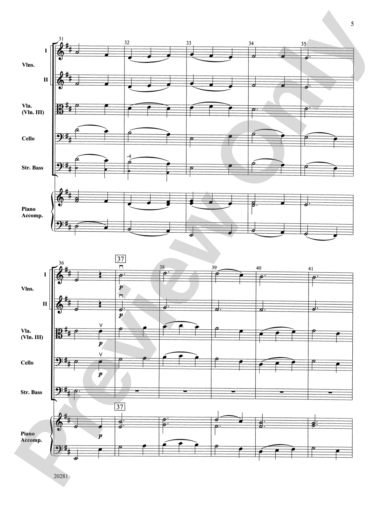 Fantasy on Greensleeves: String Orchestra Conductor Score & Parts