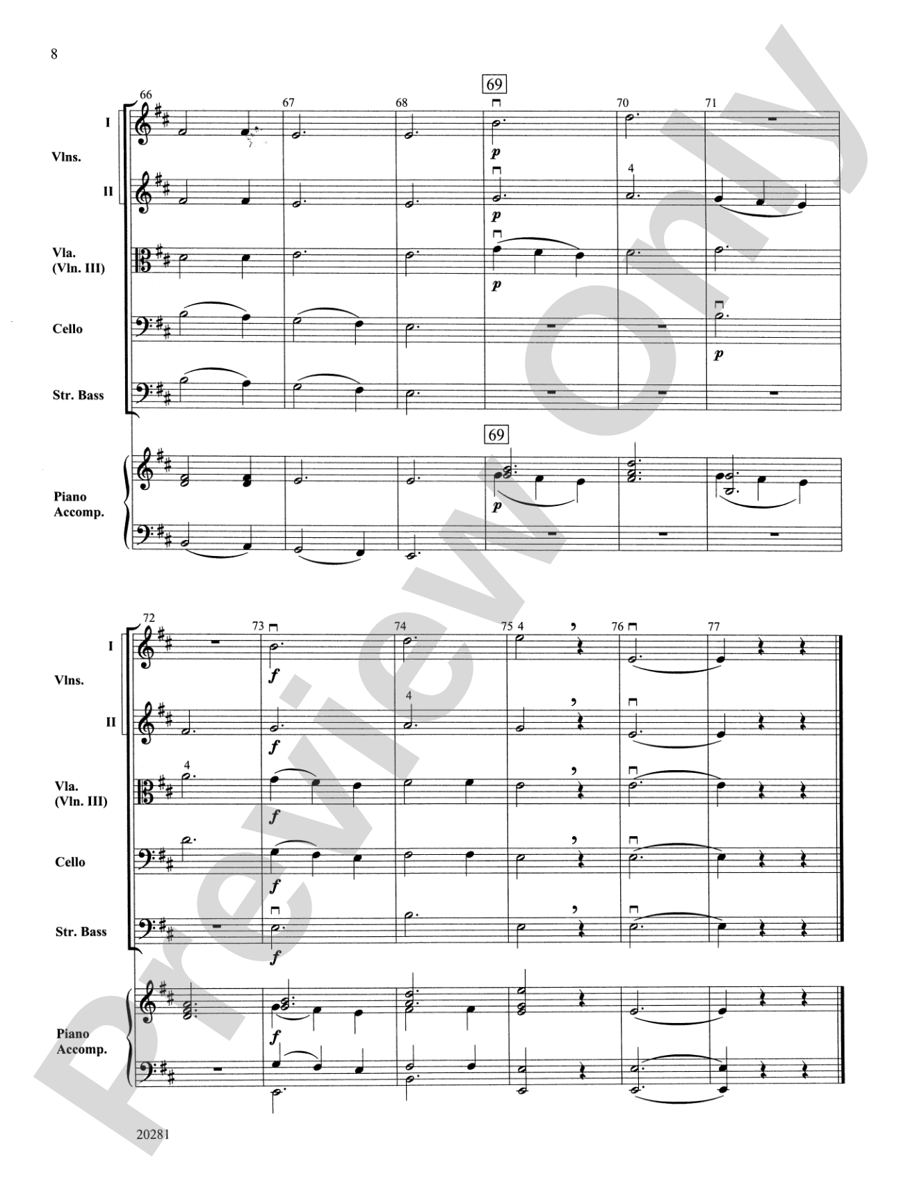 Fantasy on Greensleeves: String Orchestra Conductor Score & Parts