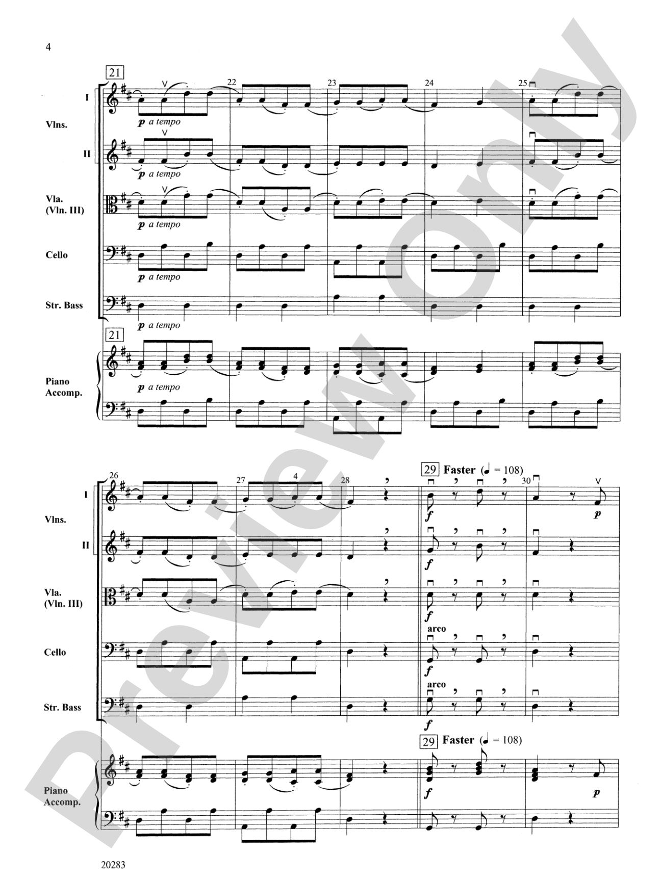 Slavonic Dance: String Orchestra Conductor Score & Parts