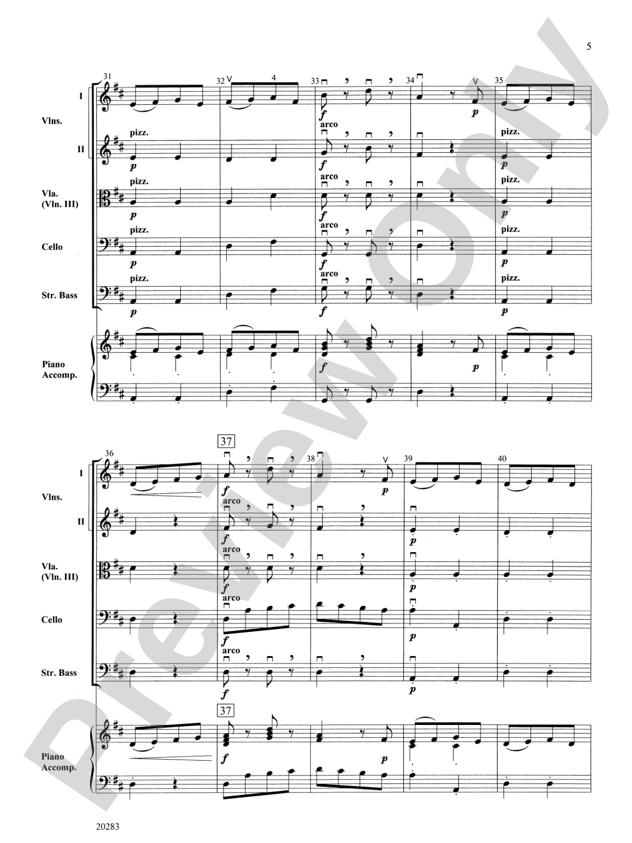 Slavonic Dance: String Orchestra Conductor Score & Parts
