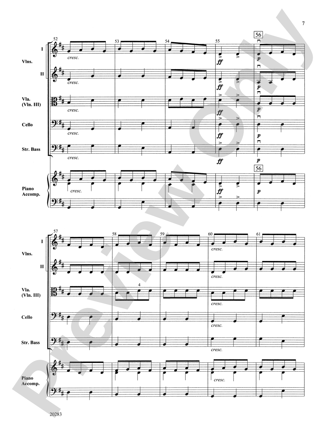 Slavonic Dance: String Orchestra Conductor Score & Parts