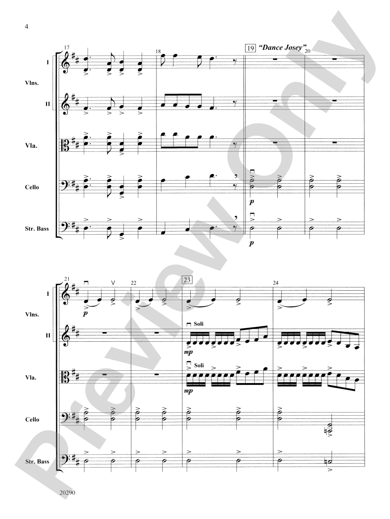 Jane and Josey: String Orchestra Conductor Score & Parts