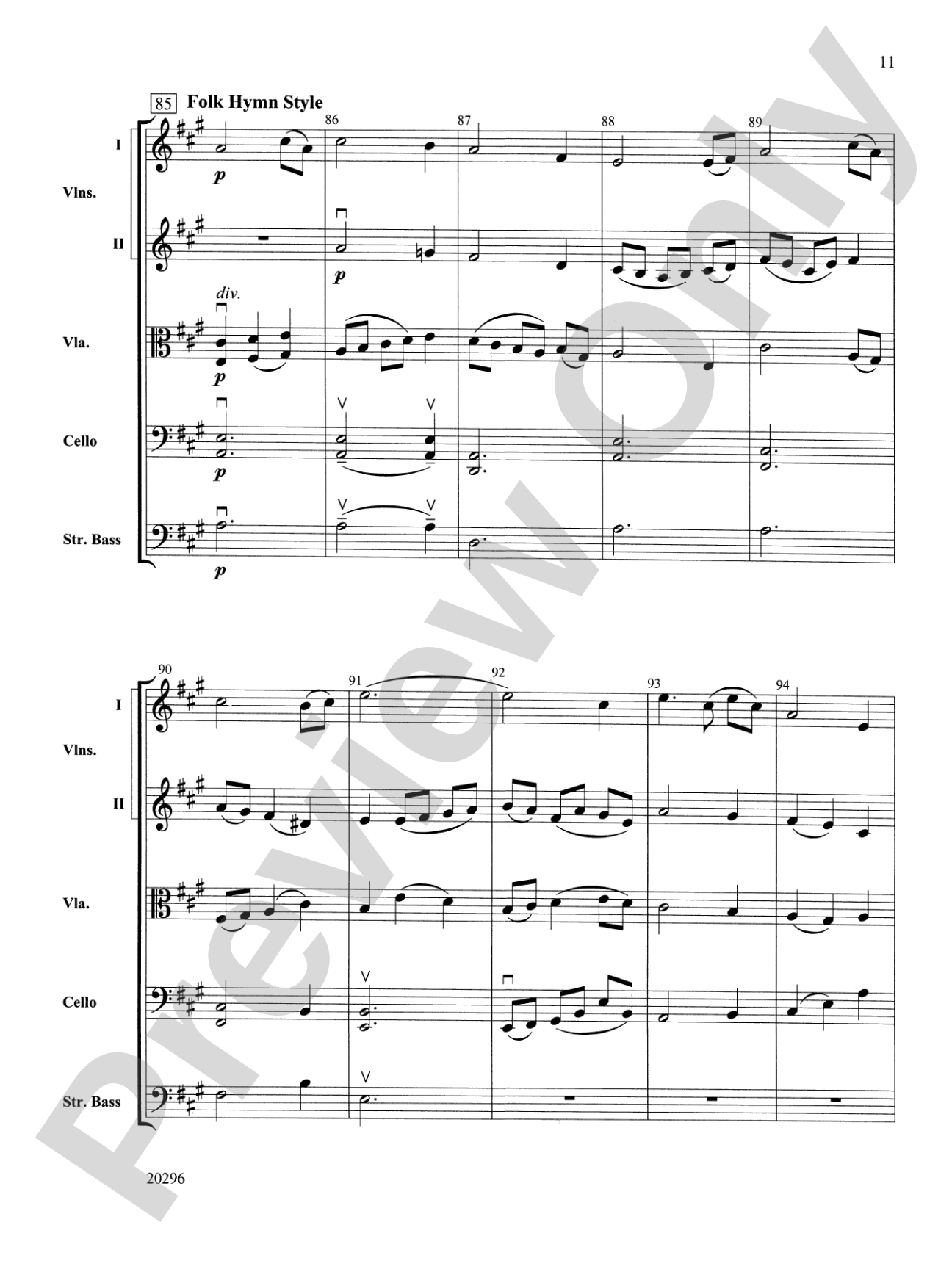 Fantasy on Amazing Grace: String Orchestra Conductor Score & Parts
