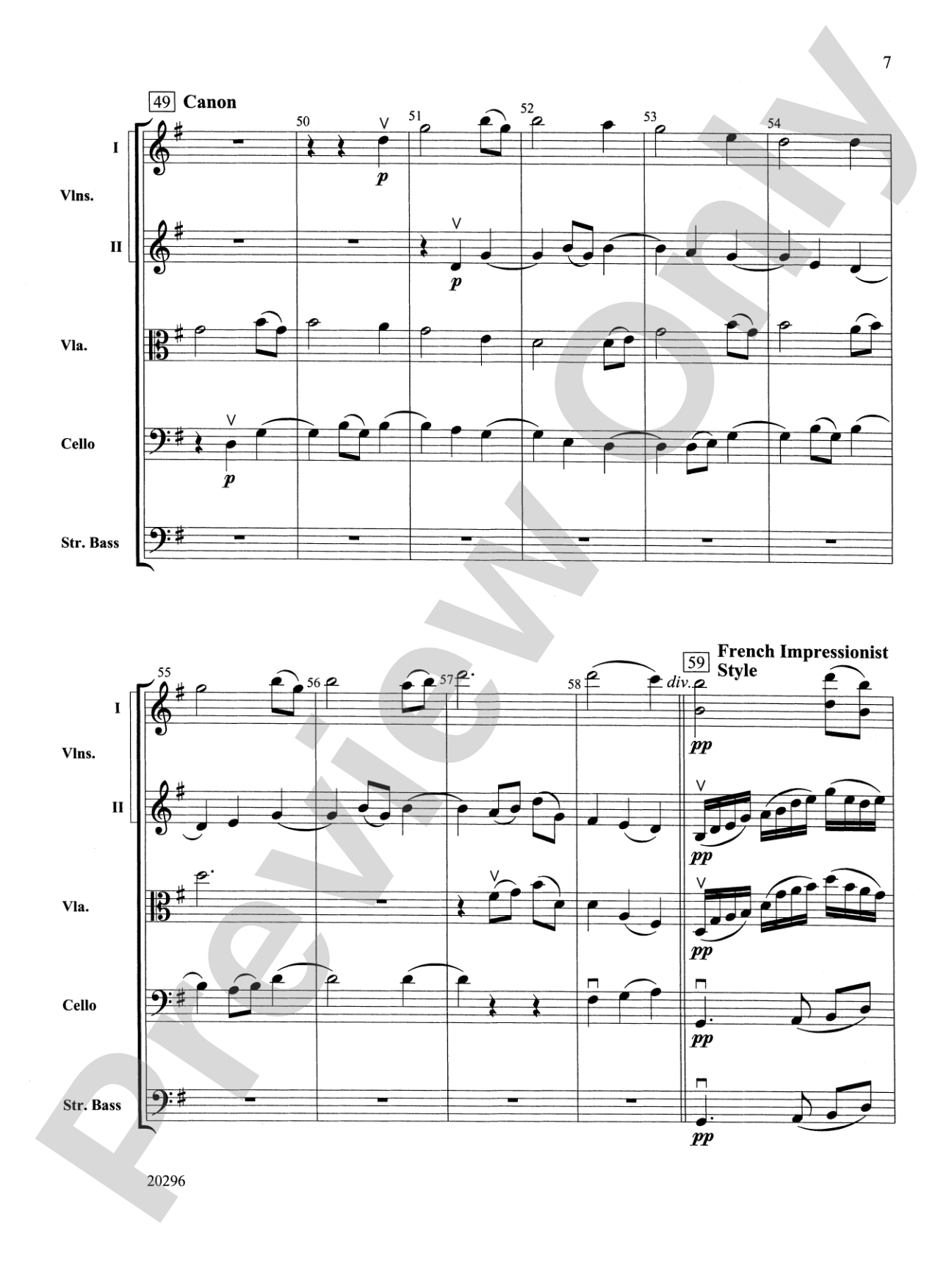 Fantasy on Amazing Grace: String Orchestra Conductor Score & Parts