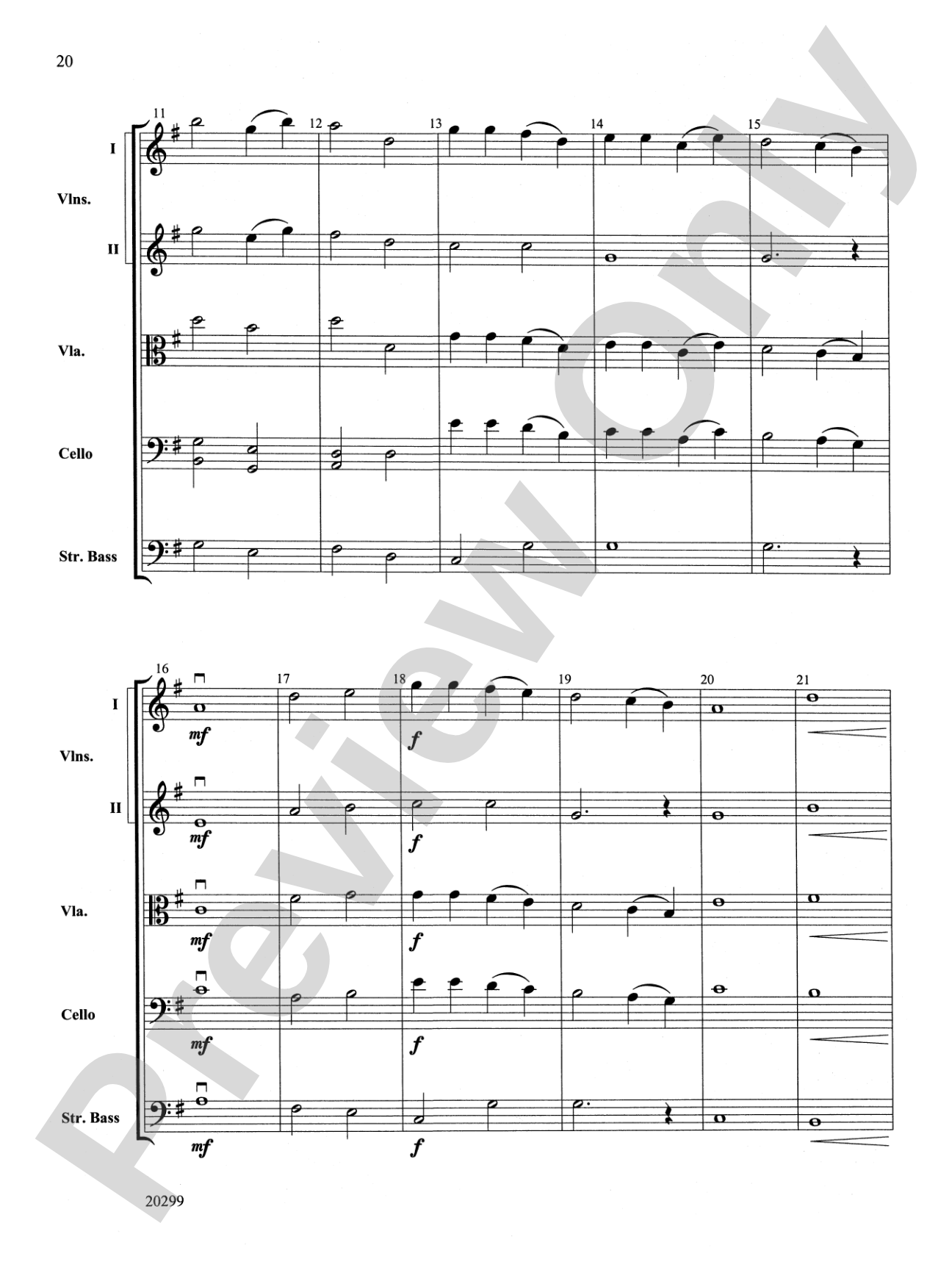 Selections from Pictures at an Exhibition: String Orchestra Conductor Score & Parts