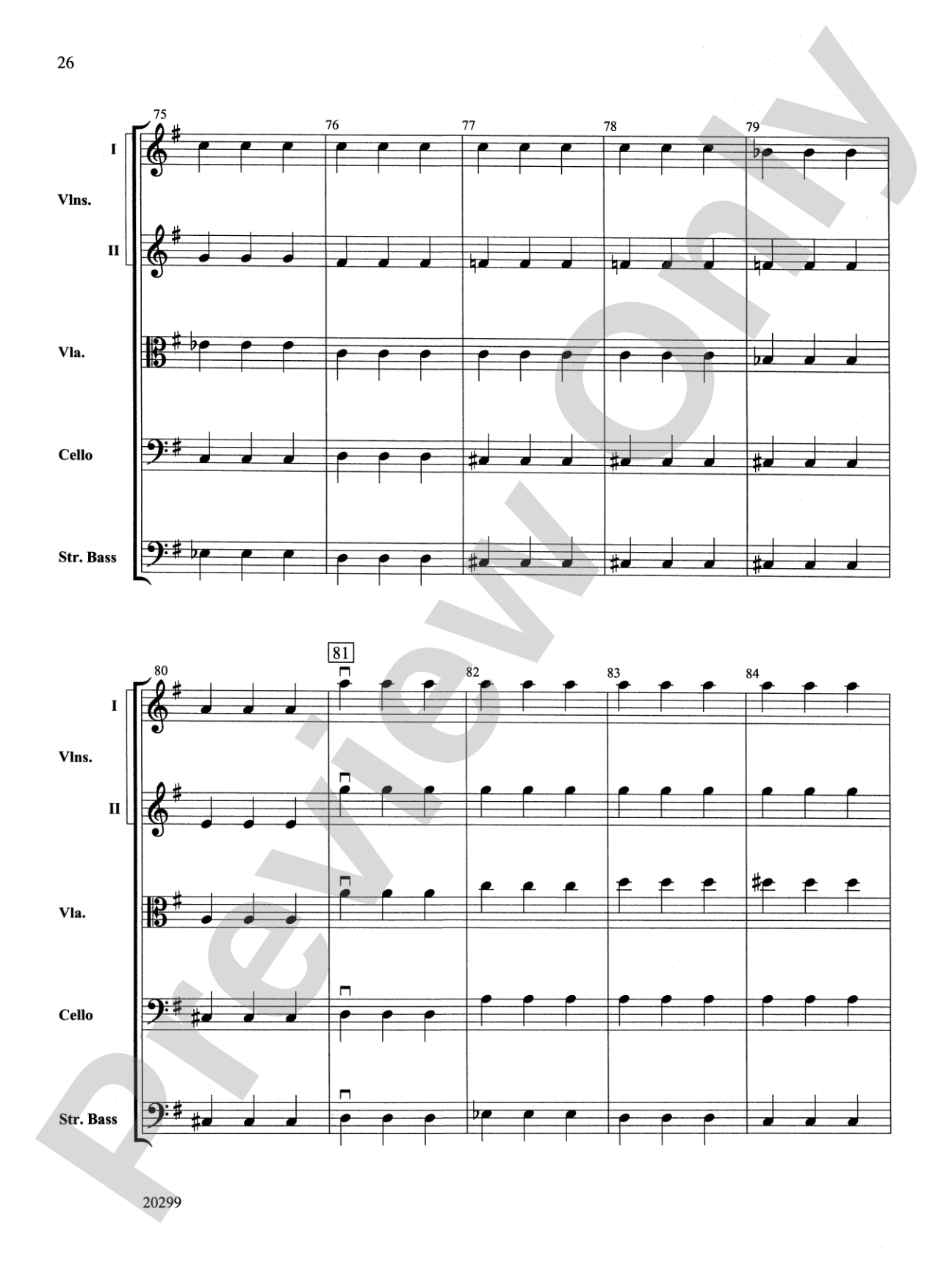 Selections from Pictures at an Exhibition: String Orchestra Conductor Score & Parts