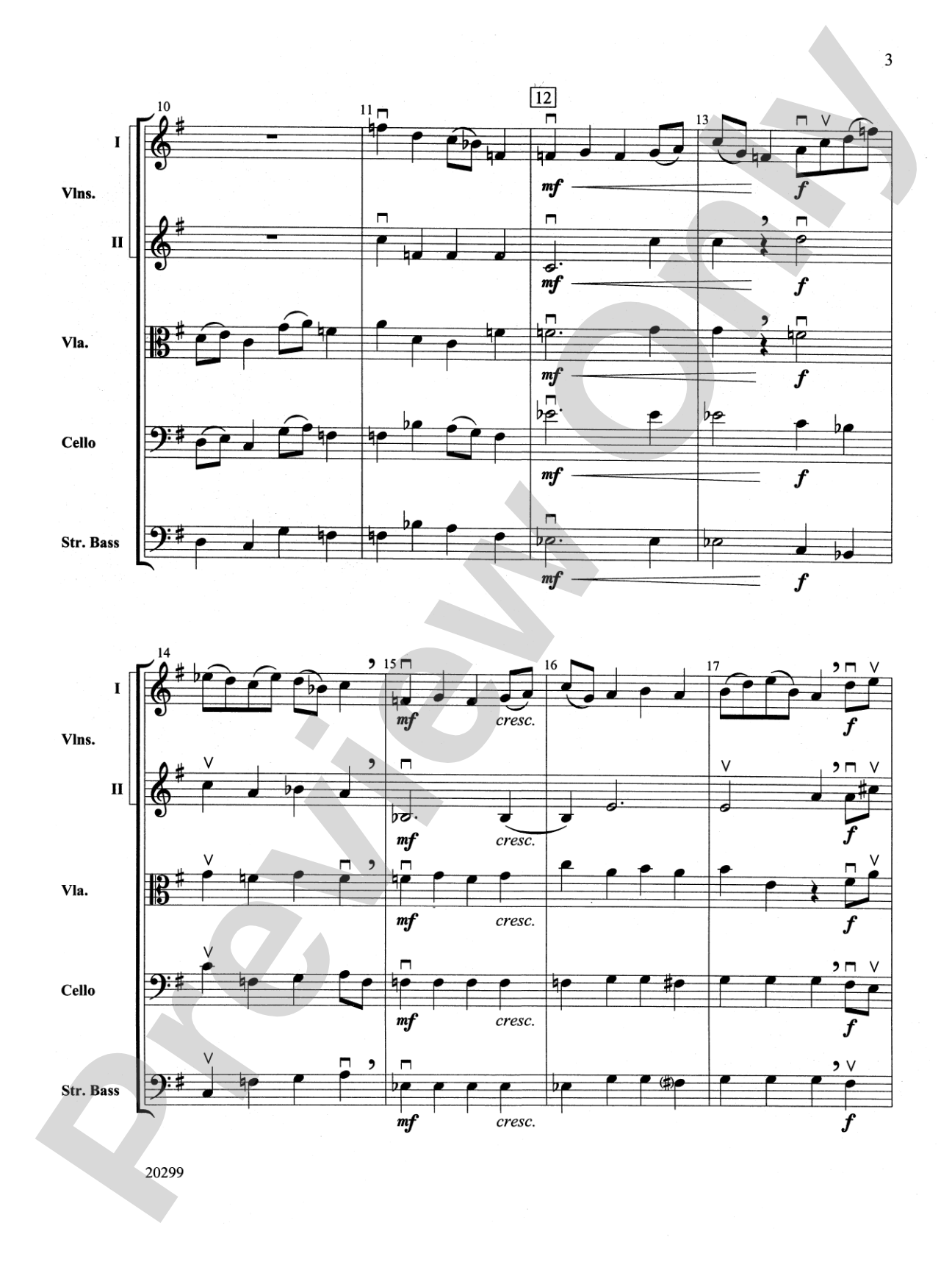 Selections from Pictures at an Exhibition: String Orchestra Conductor Score & Parts