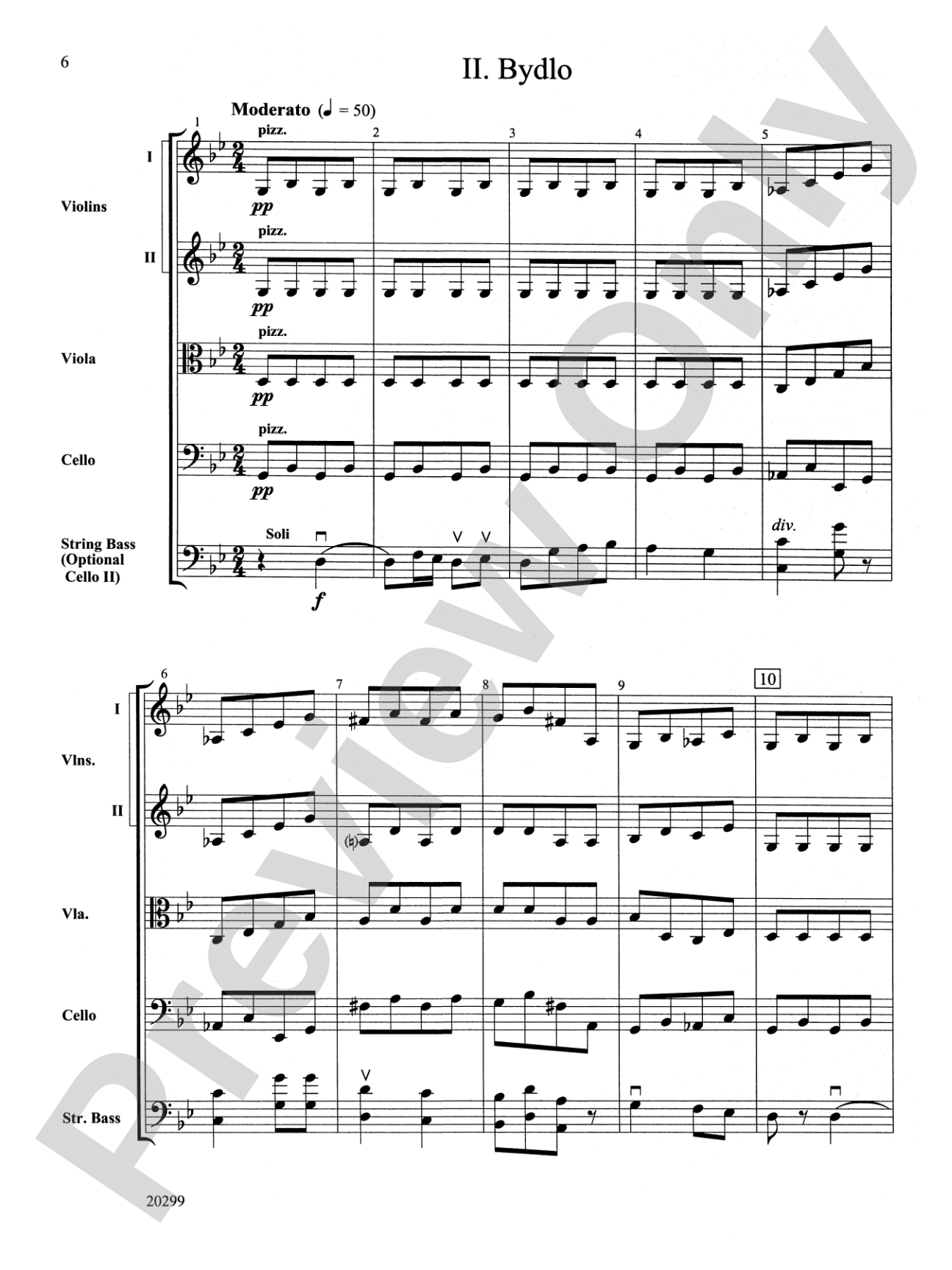 Selections from Pictures at an Exhibition: String Orchestra Conductor Score & Parts