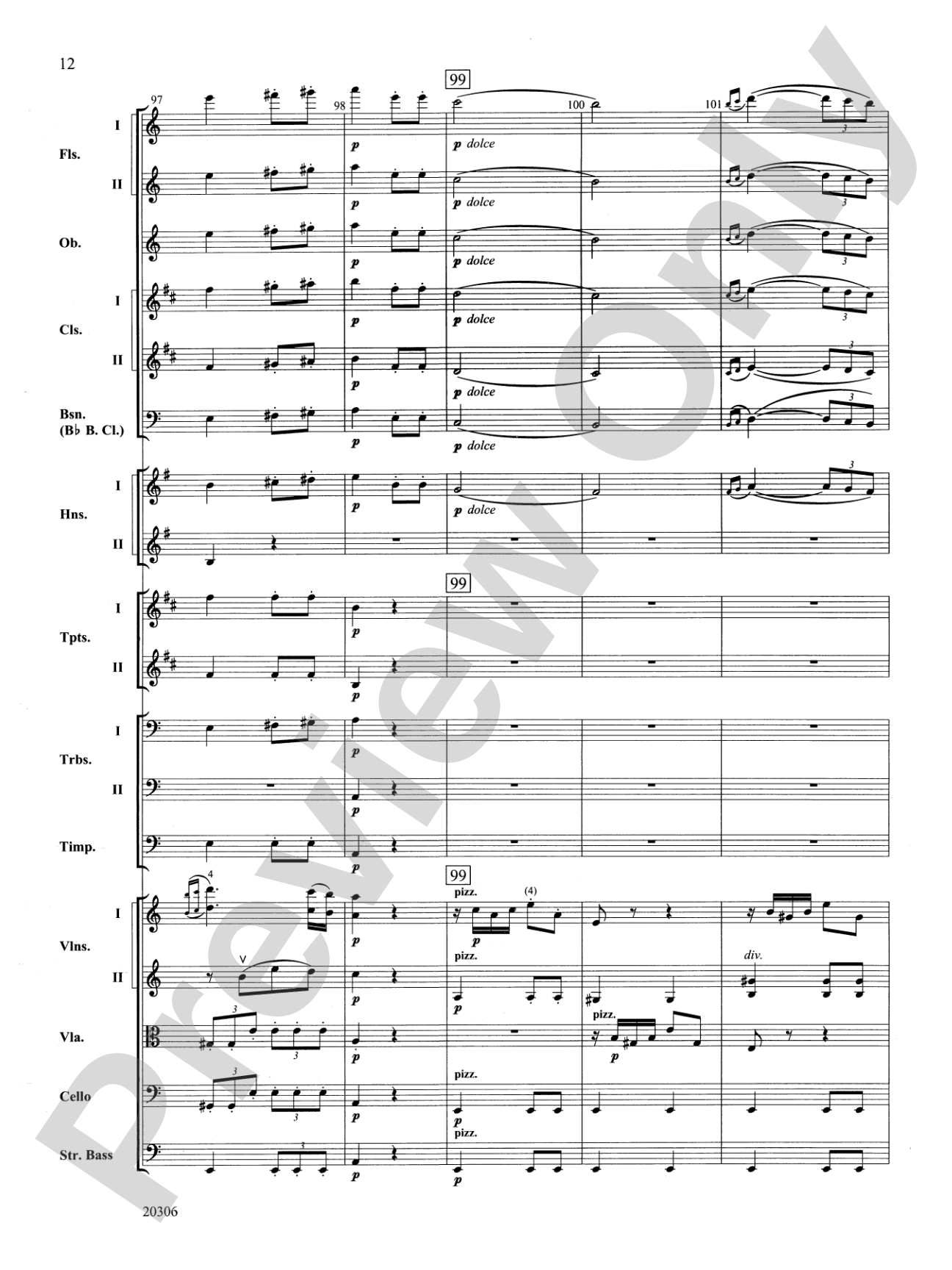 Symphony No. 7 (2nd Movement): Full Orchestra Conductor Score & Parts