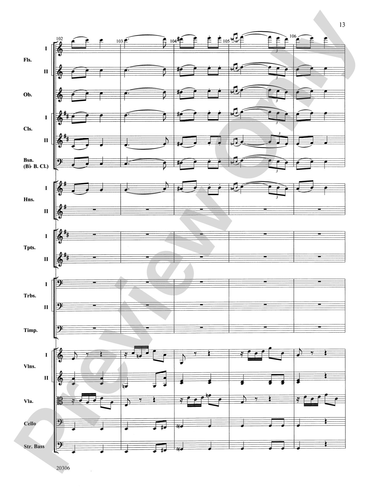Symphony No. 7 (2nd Movement): Full Orchestra Conductor Score & Parts