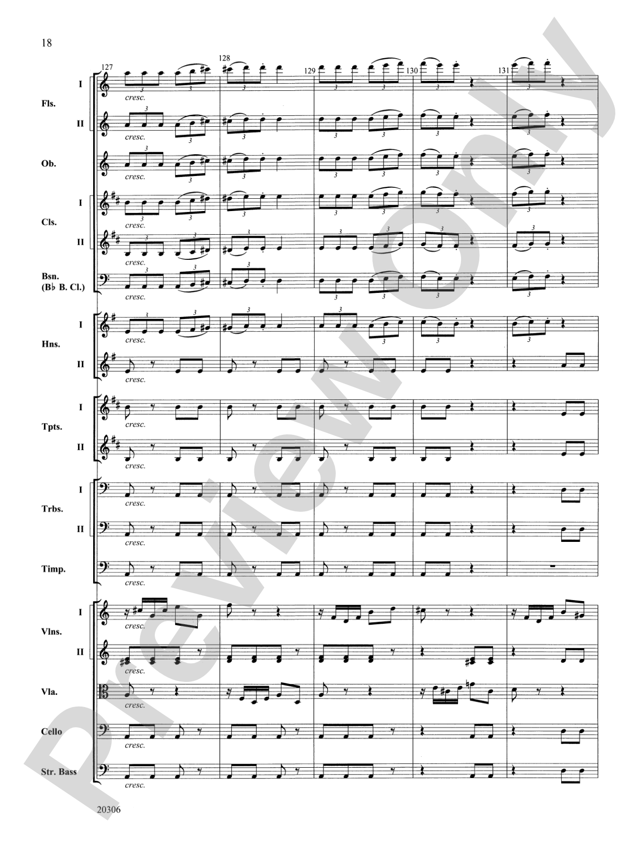 Symphony No. 7 (2nd Movement): Full Orchestra Conductor Score & Parts