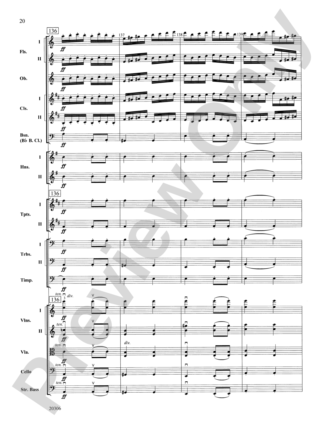 Symphony No. 7 (2nd Movement): Full Orchestra Conductor Score & Parts