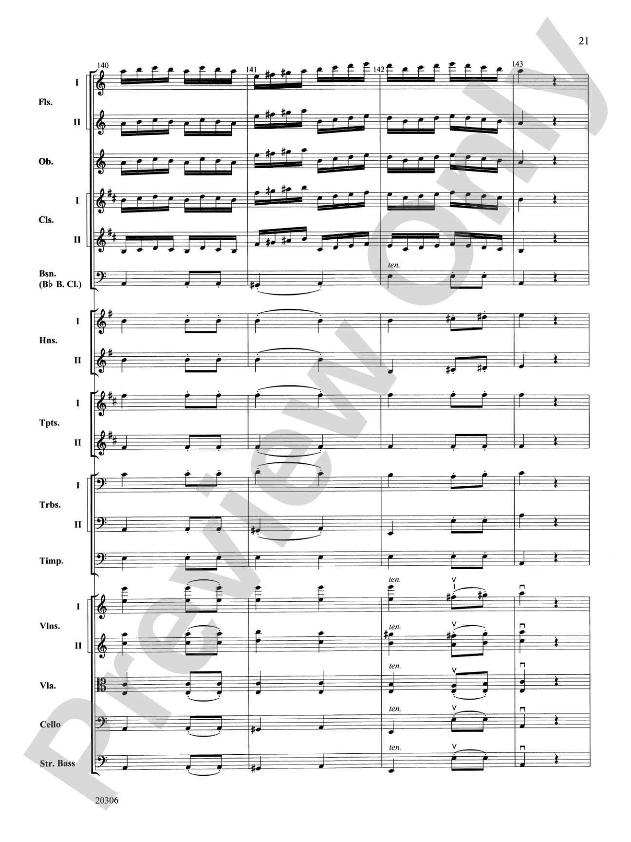 Symphony No. 7 (2nd Movement): Full Orchestra Conductor Score & Parts