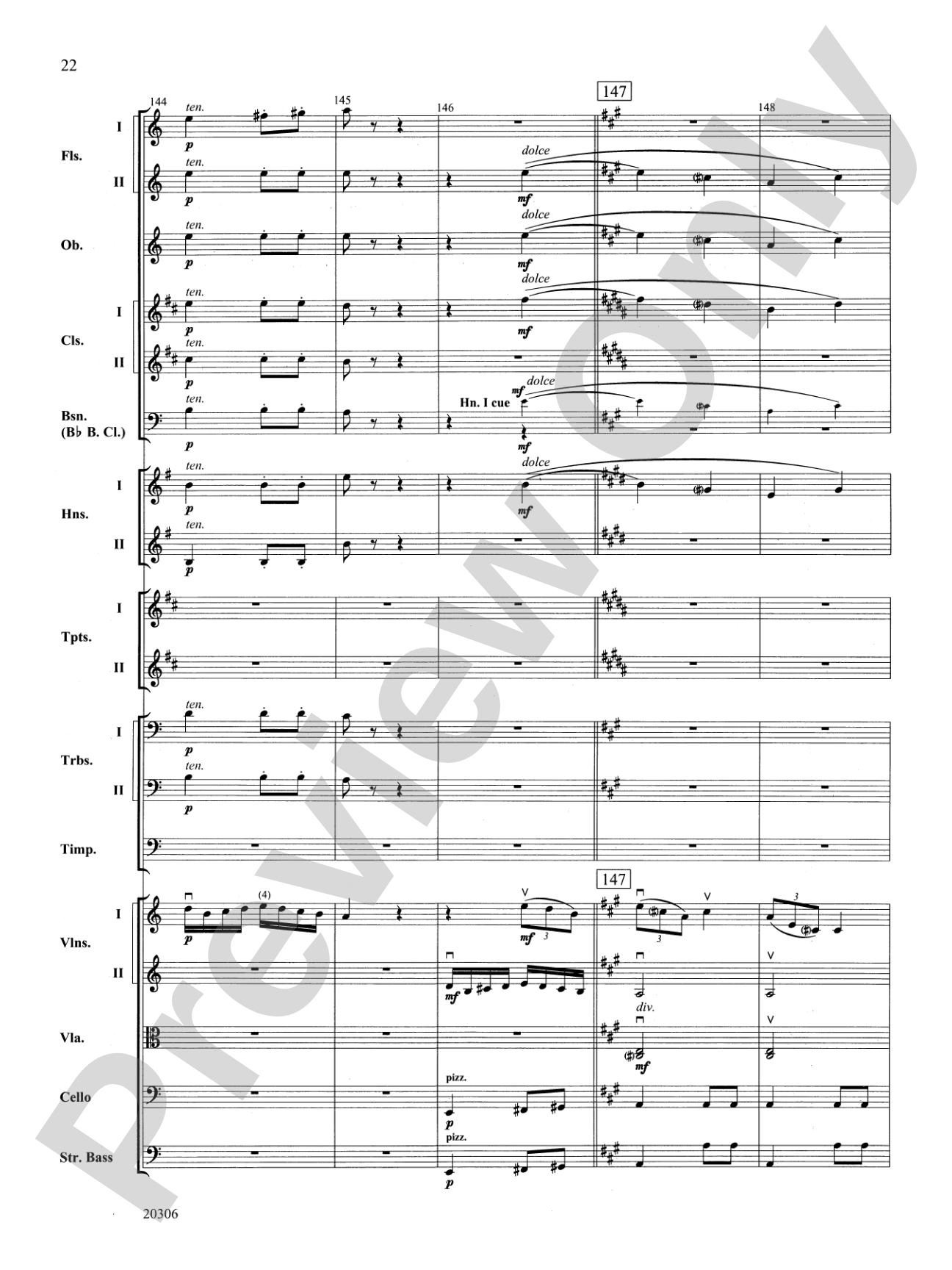 Symphony No. 7 (2nd Movement): Full Orchestra Conductor Score & Parts