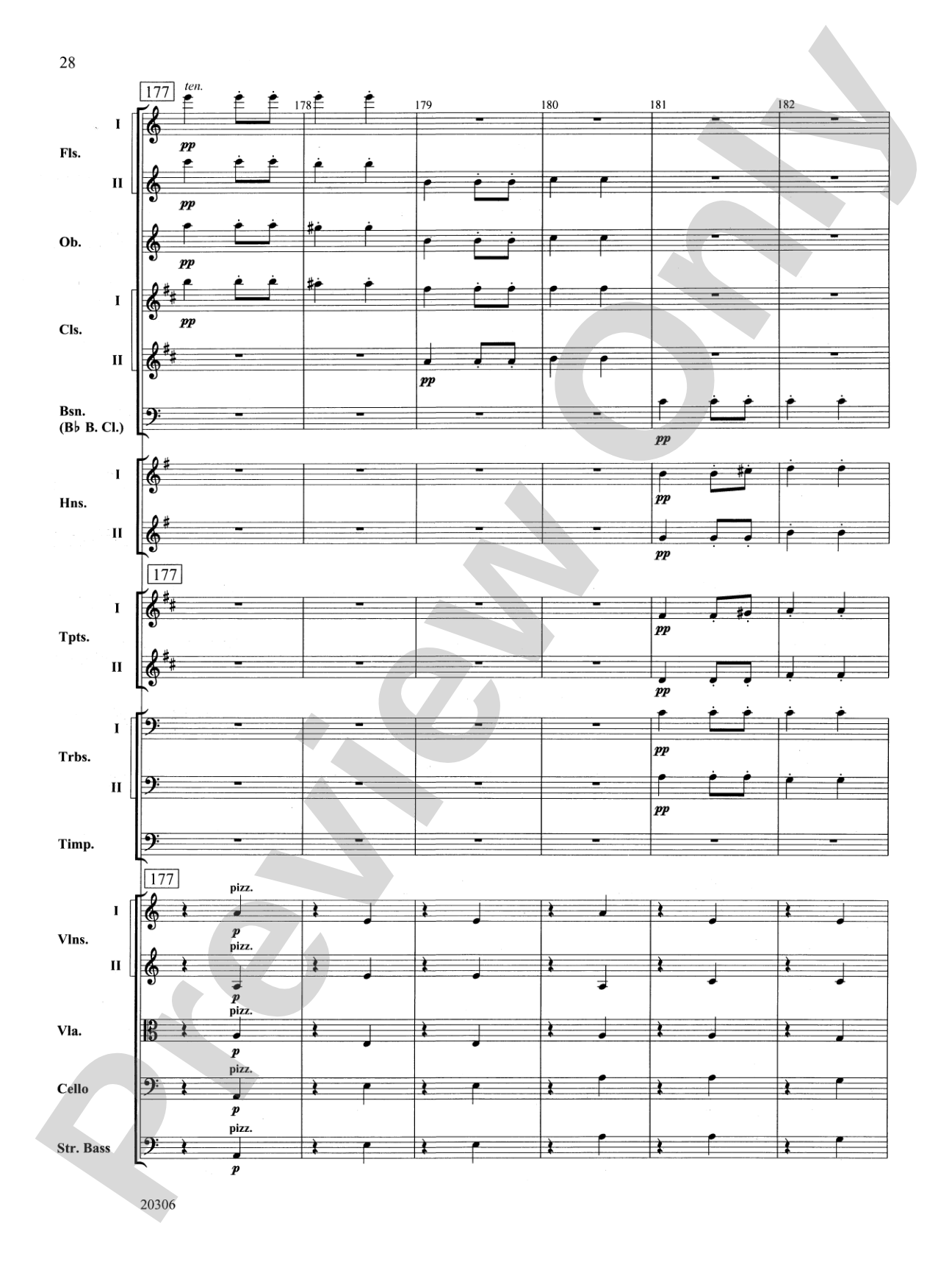Symphony No. 7 (2nd Movement): Full Orchestra Conductor Score & Parts