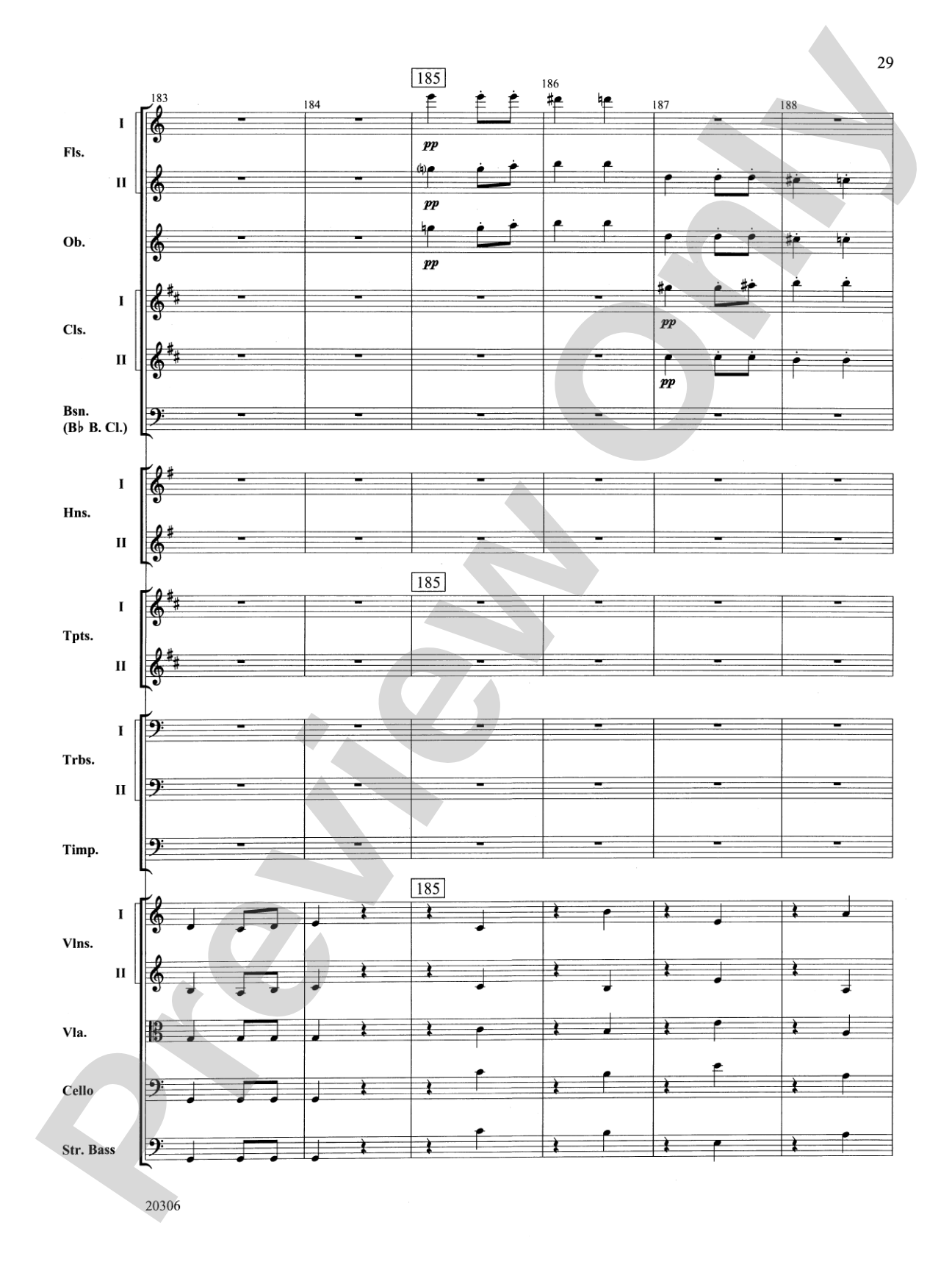 Symphony No. 7 (2nd Movement): Full Orchestra Conductor Score & Parts