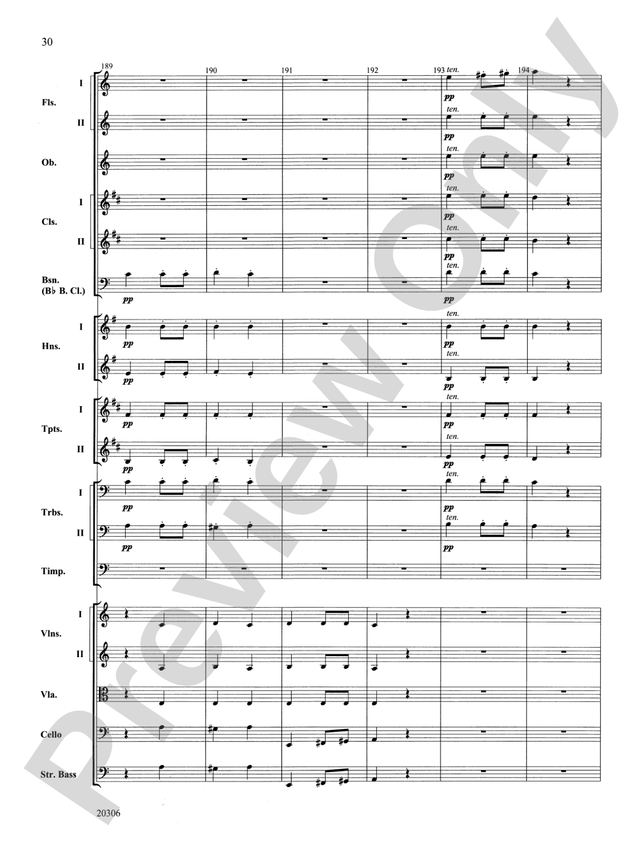 Symphony No. 7 (2nd Movement): Full Orchestra Conductor Score & Parts
