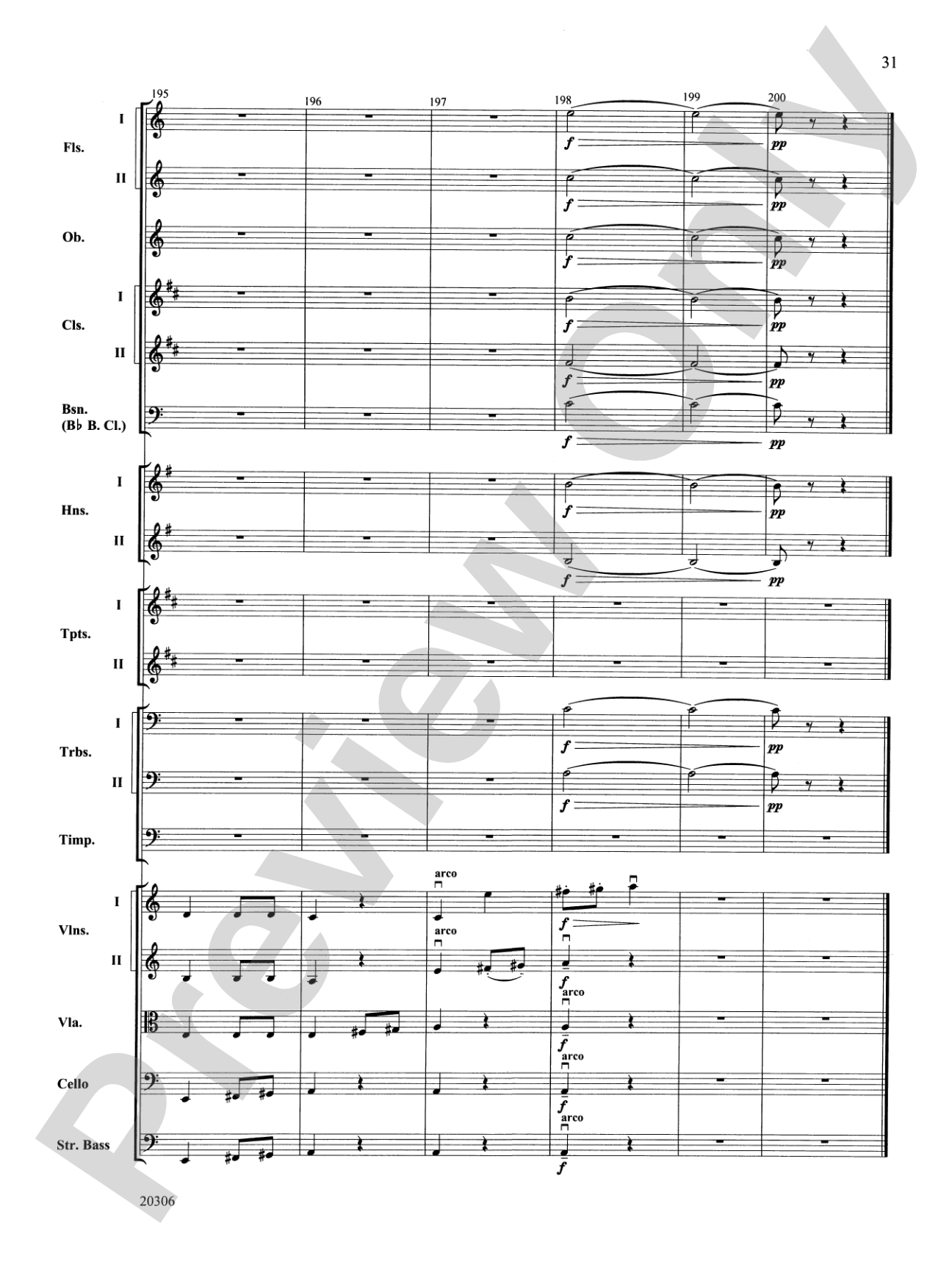 Symphony No. 7 (2nd Movement): Full Orchestra Conductor Score & Parts