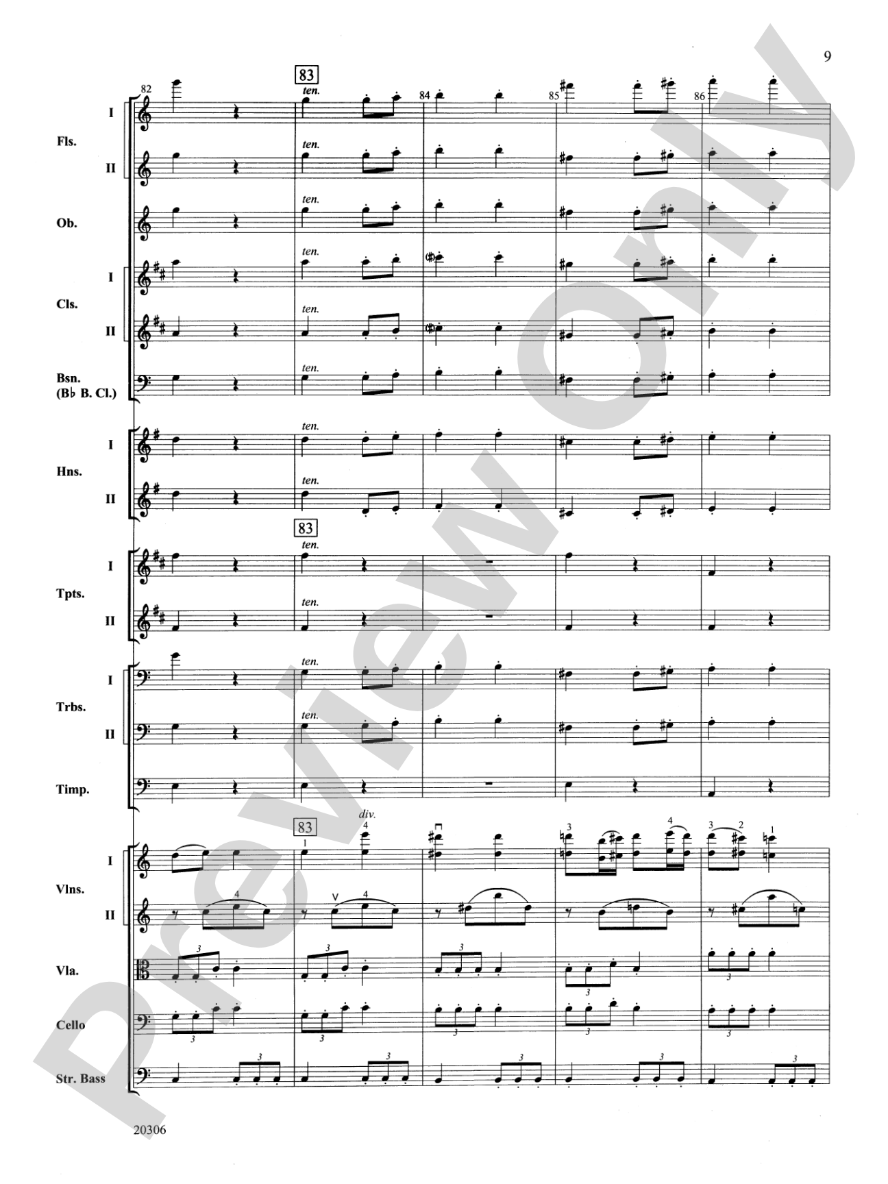 Symphony No. 7 (2nd Movement): Full Orchestra Conductor Score & Parts