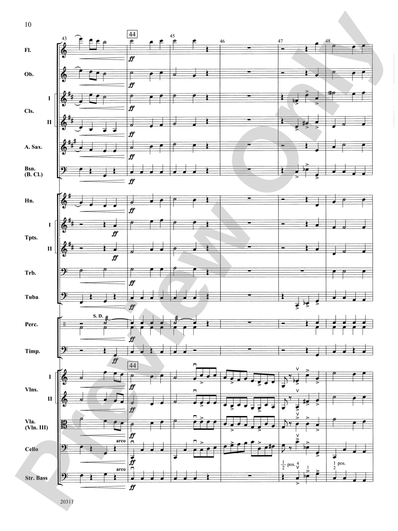 Symphony No. 1 (4th Movement ): Full Orchestra Conductor Score & Parts