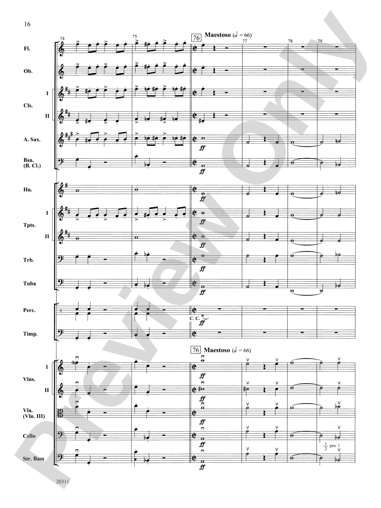 Symphony No. 1 (4th Movement ): Full Orchestra Conductor Score & Parts