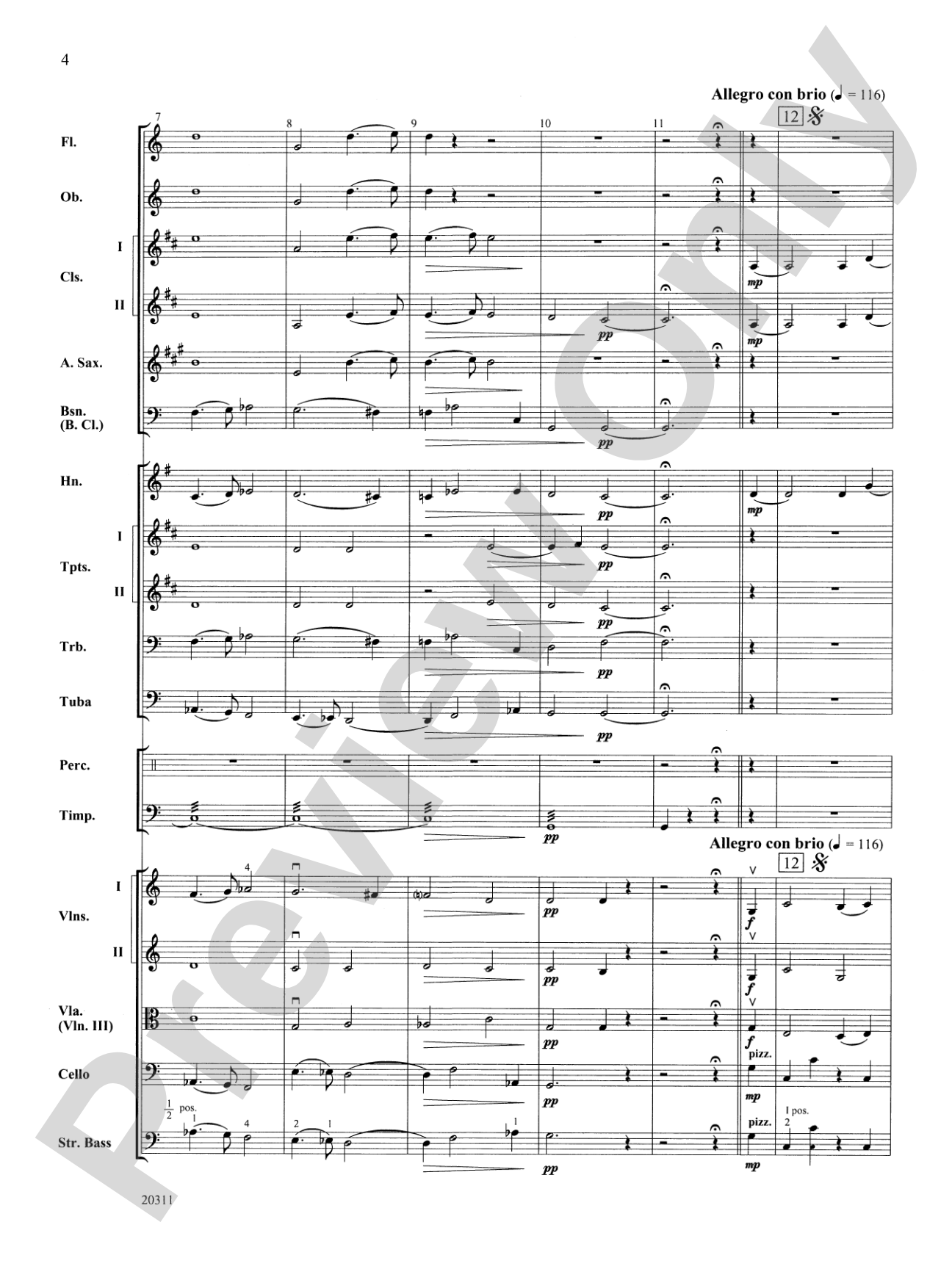 Symphony No. 1 (4th Movement ): Full Orchestra Conductor Score & Parts