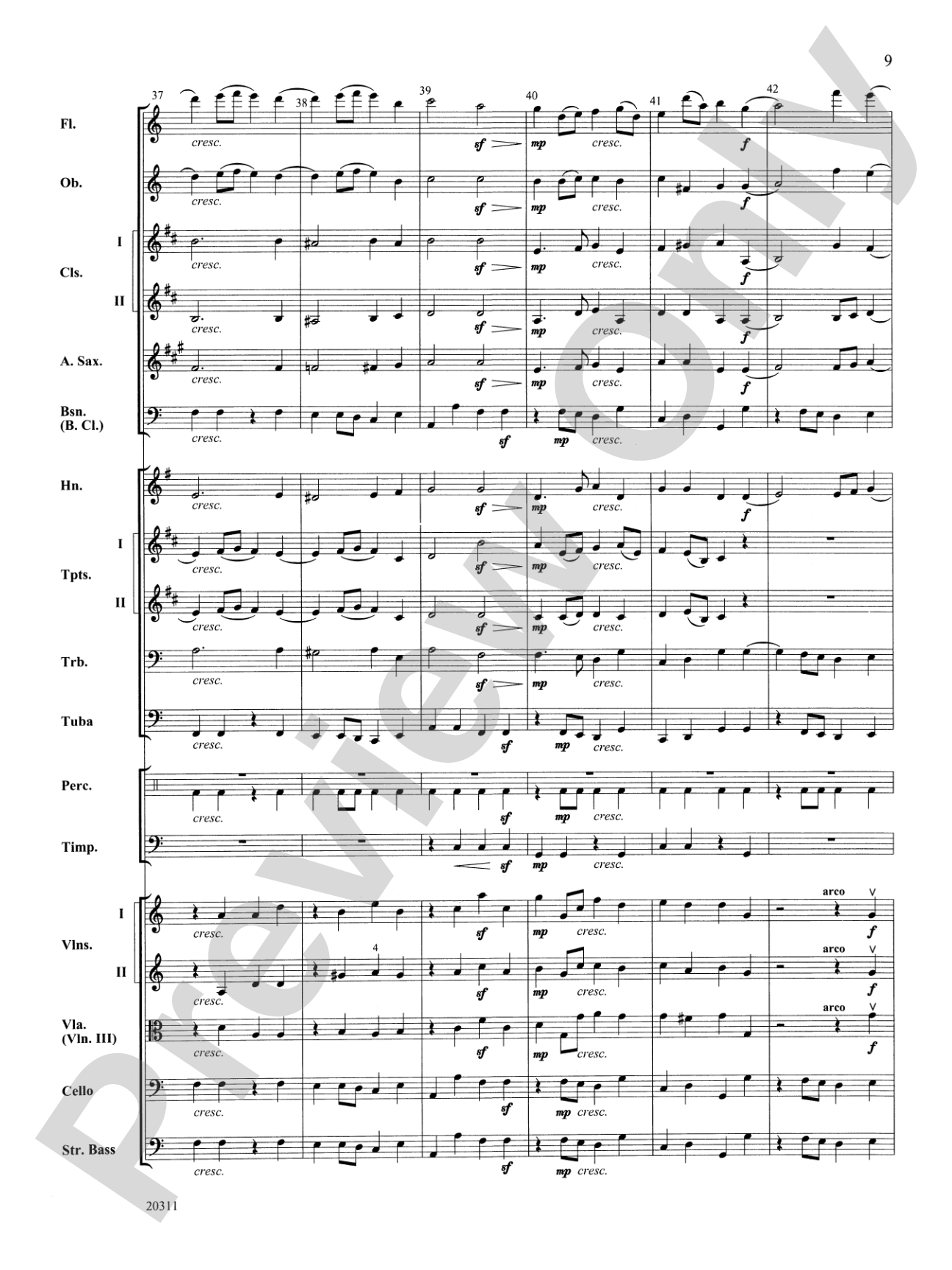 Symphony No. 1 (4th Movement ): Full Orchestra Conductor Score & Parts