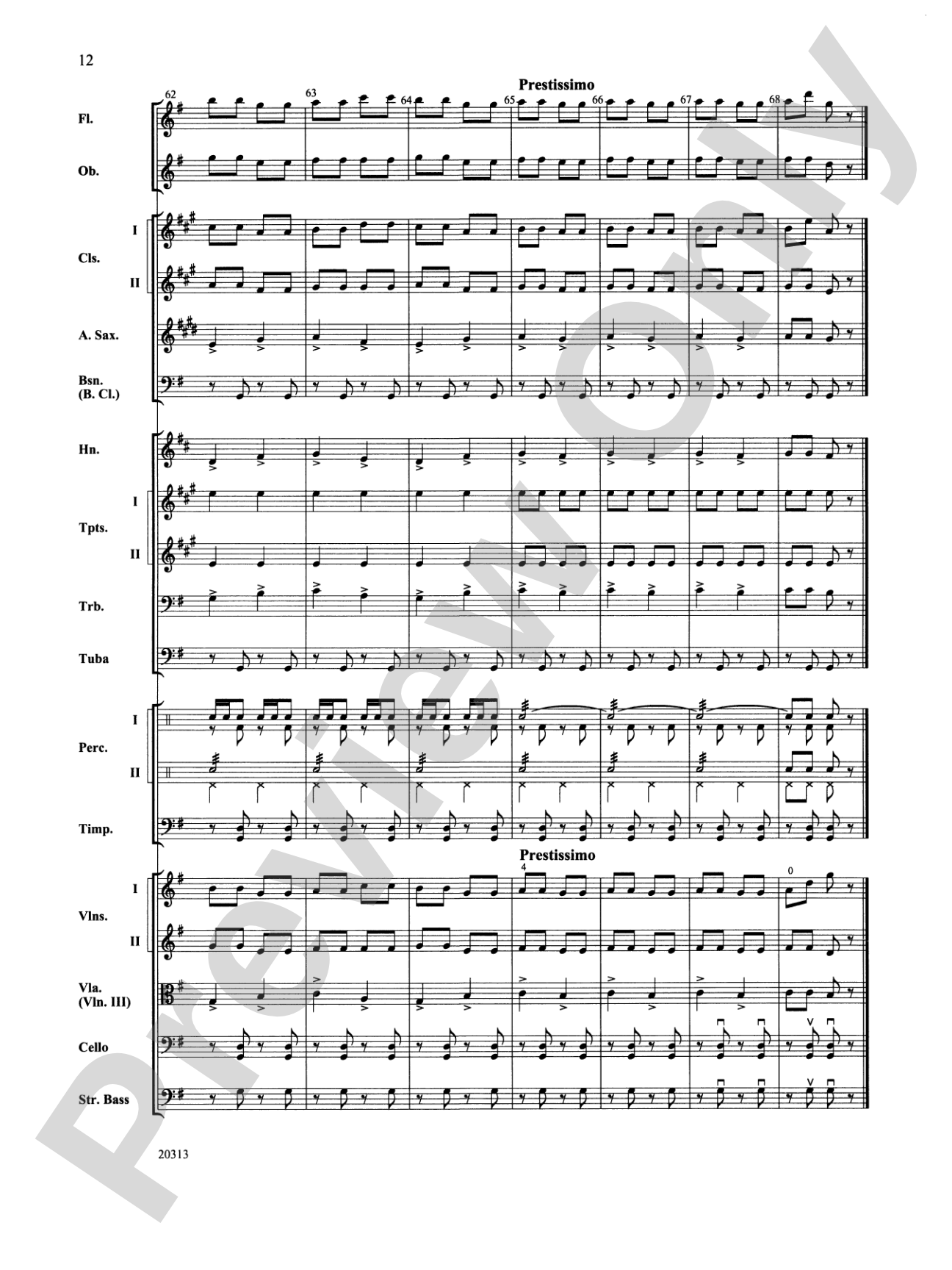 Trepak from The Nutcracker Ballet: Full Orchestra Conductor Score & Parts