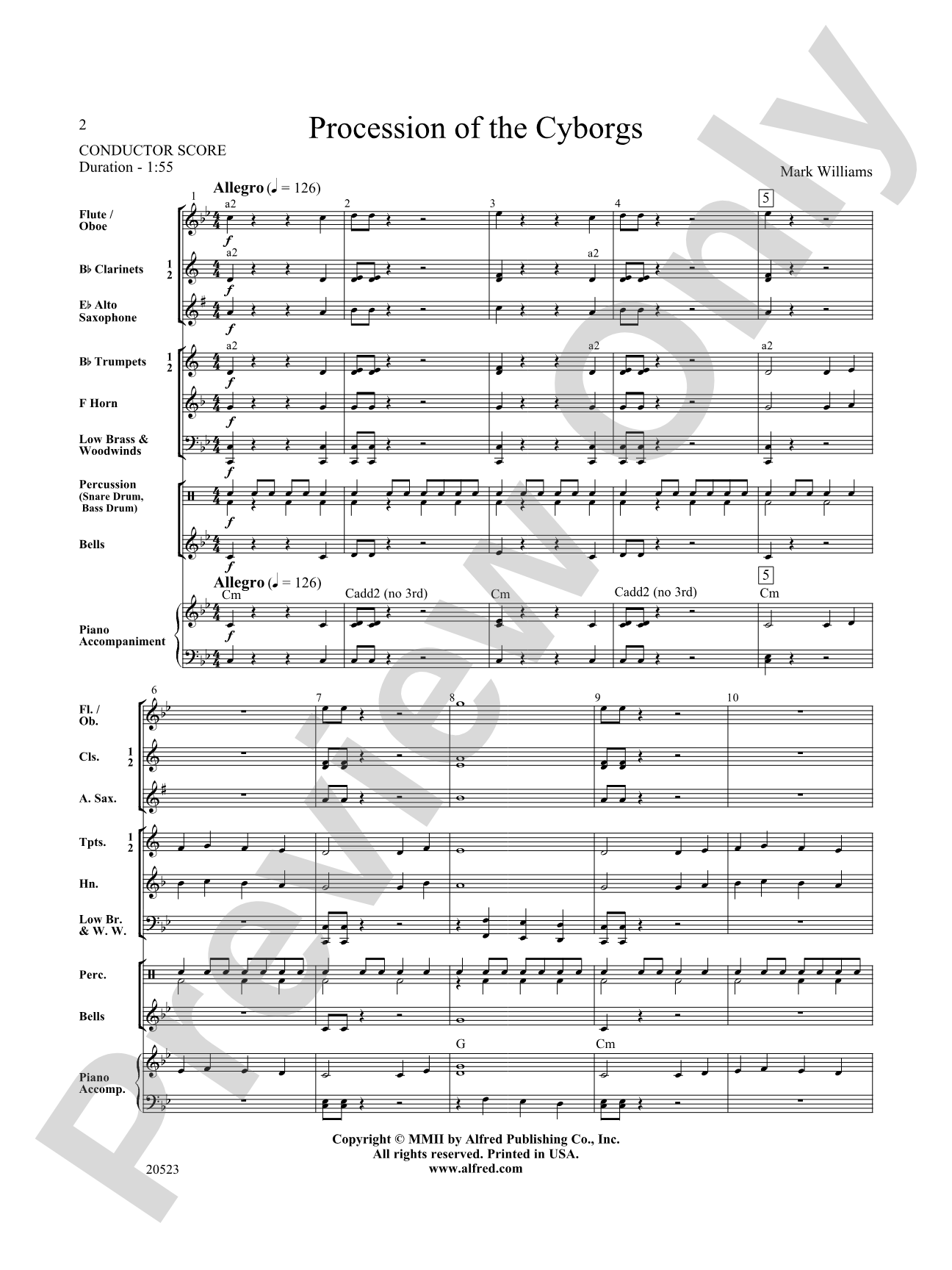 Procession of the Cyborgs: Concert Band Conductor Score & Parts