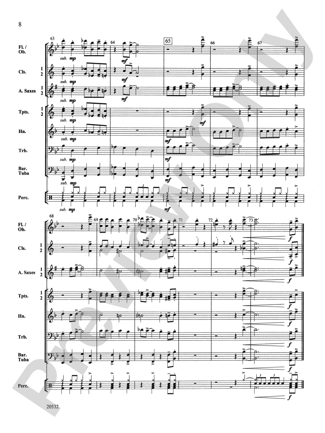 Big Band Bop: Concert Band Conductor Score & Parts
