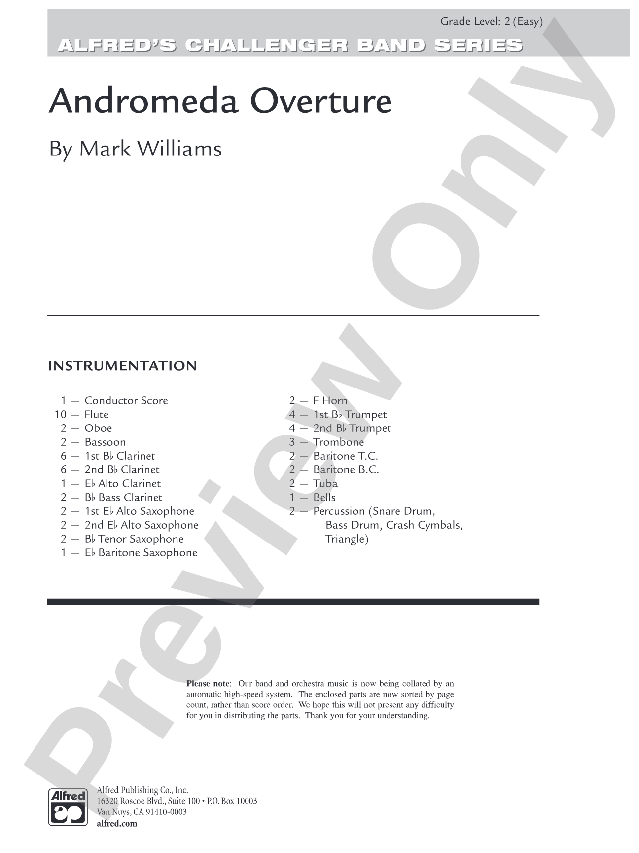 Windsong: Concert Band Conductor Score & Parts