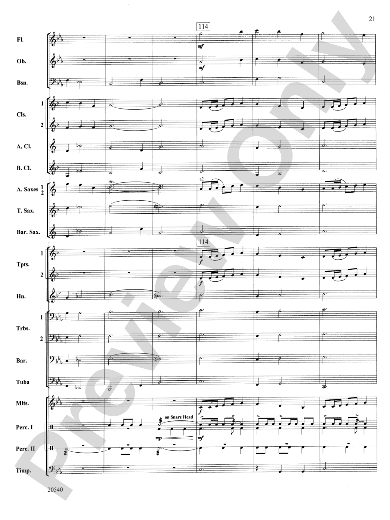 Matrix: Concert Band Conductor Score & Parts