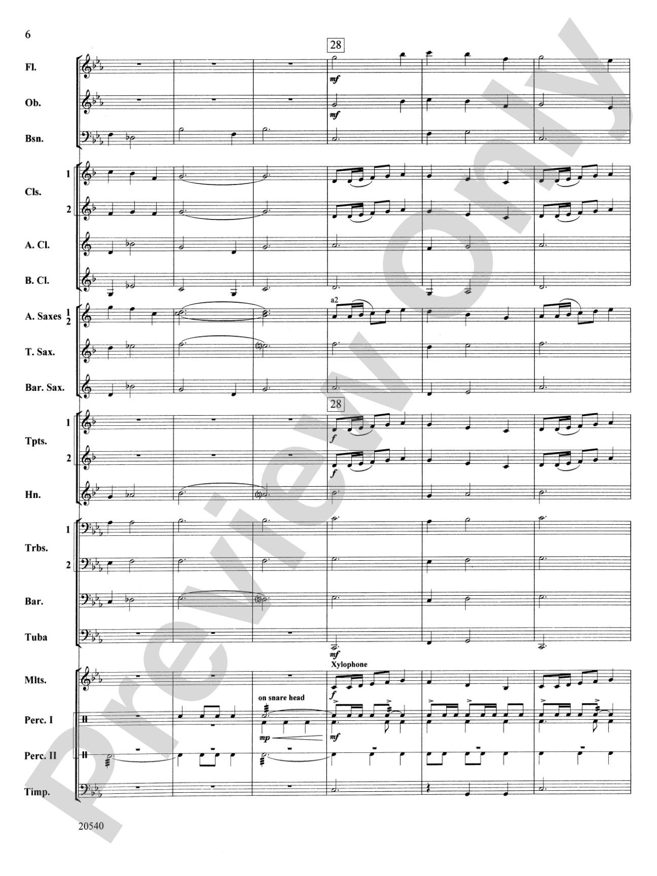 Matrix: Concert Band Conductor Score & Parts