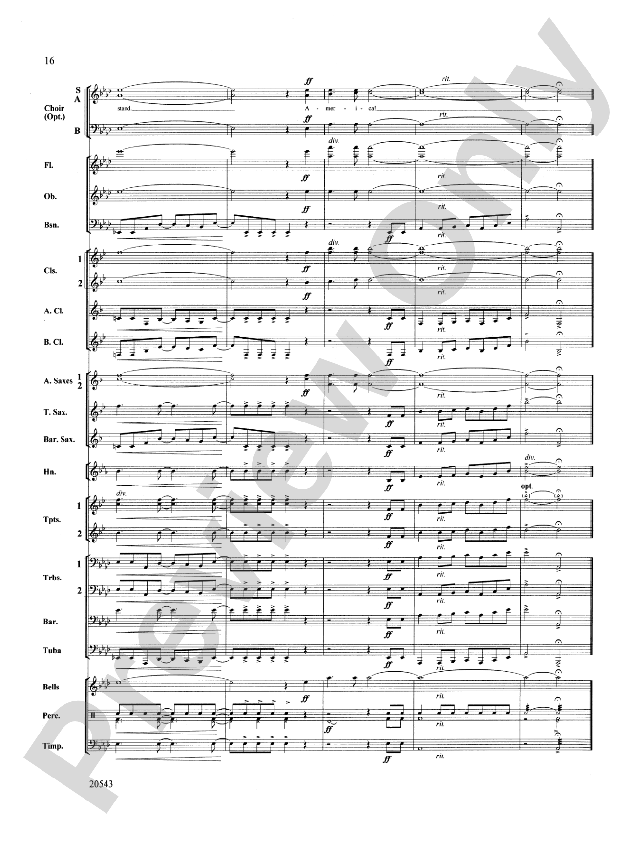 United We Stand (An American Medley): Concert Band Conductor Score & Parts
