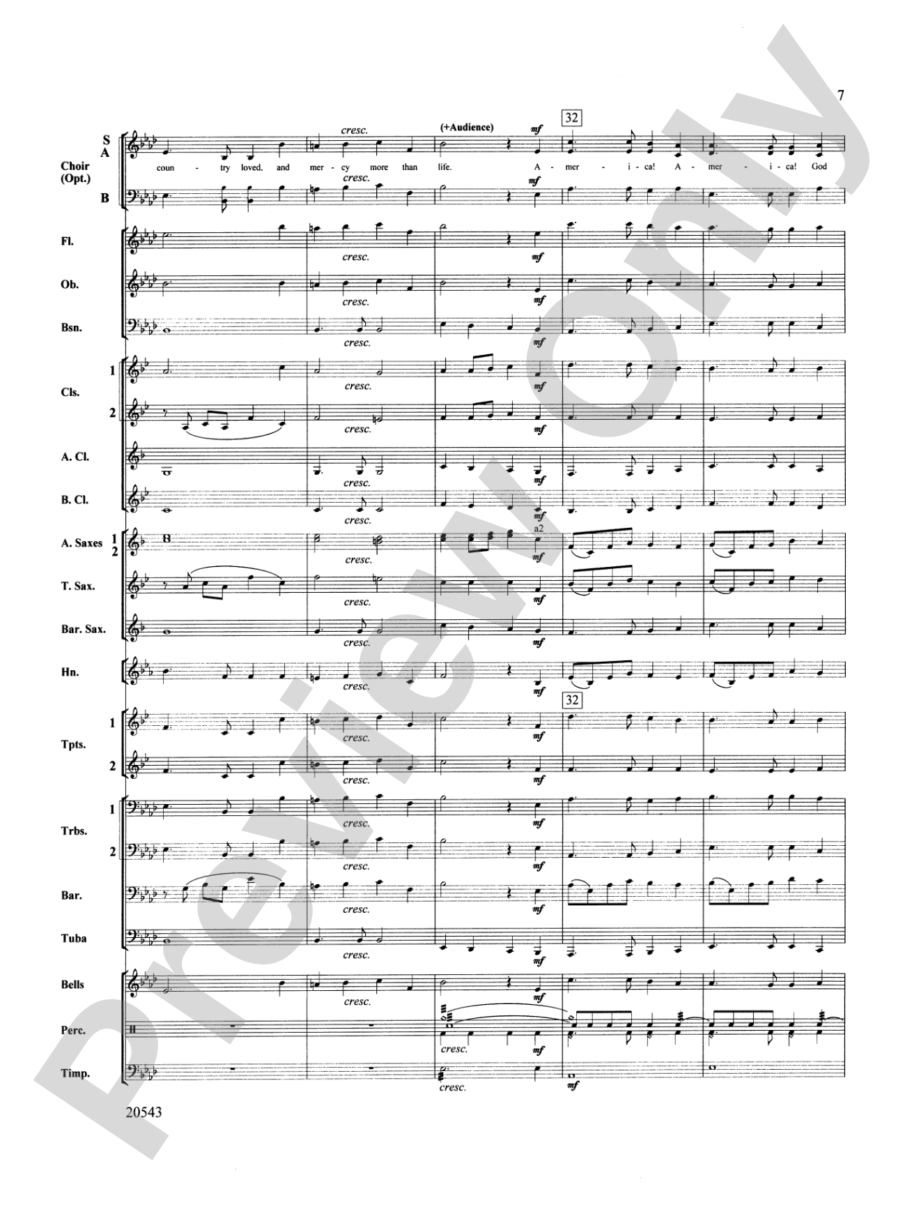 United We Stand (An American Medley): Concert Band Conductor Score & Parts