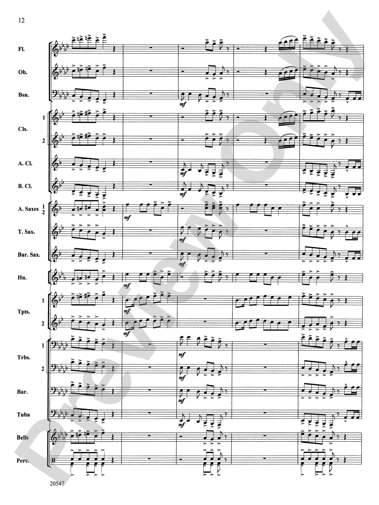 Unity March: Concert Band Conductor Score & Parts