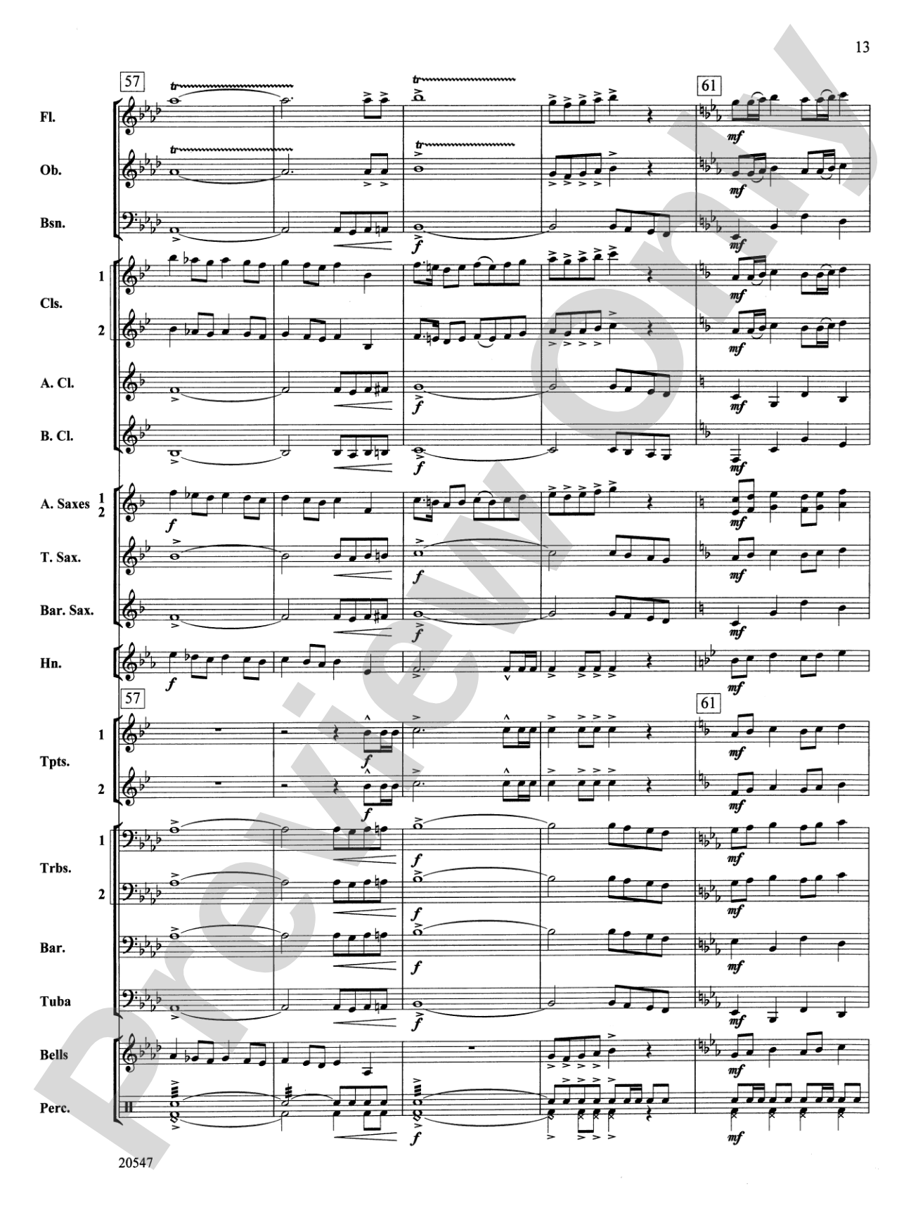 Unity March: Concert Band Conductor Score & Parts