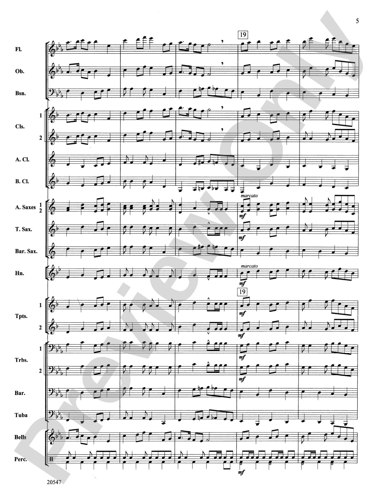 Unity March: Concert Band Conductor Score & Parts