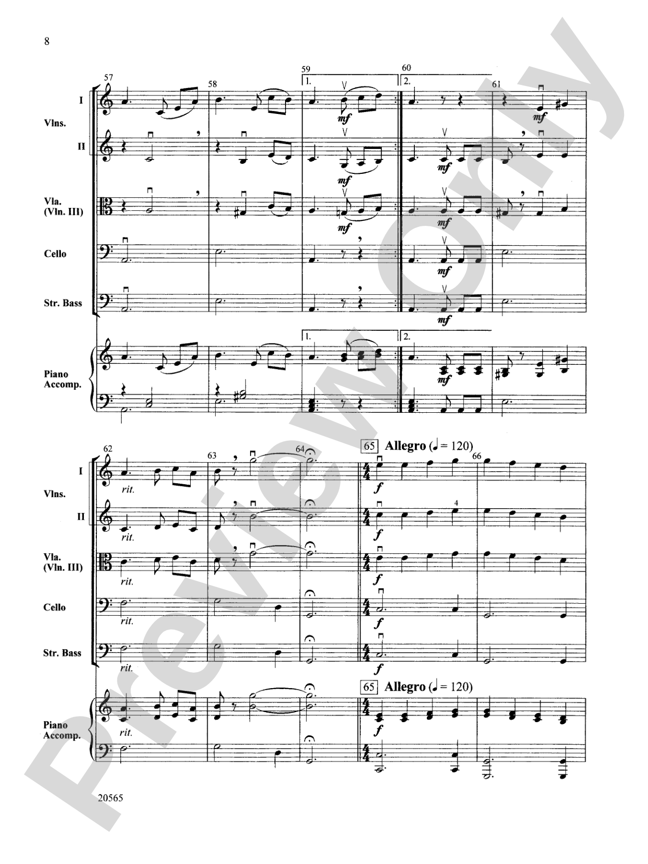 Best of Beethoven: String Orchestra Conductor Score & Parts