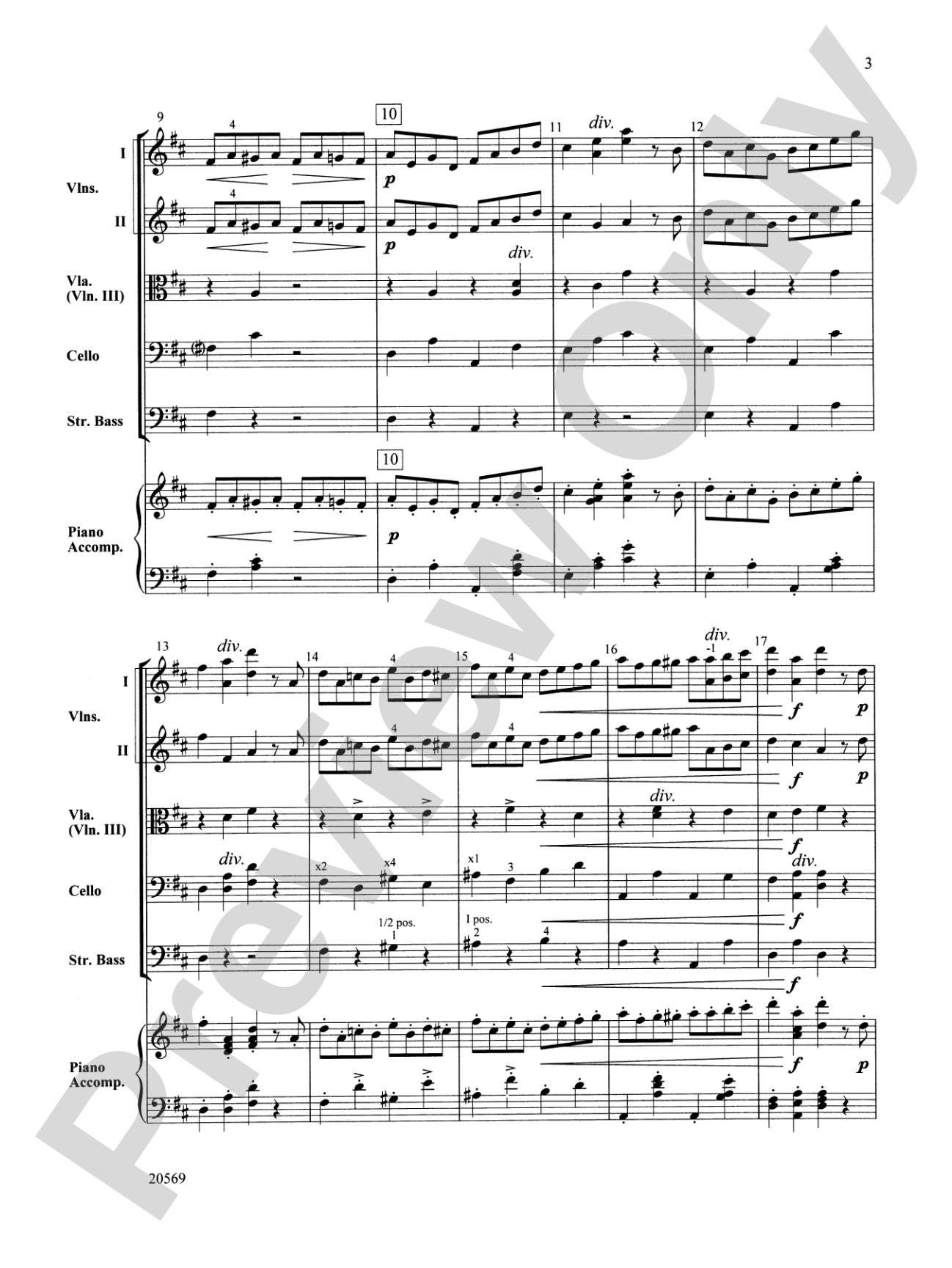 Pizzicato Polka (from the ballet Sylvia): String Orchestra Conductor Score & Parts