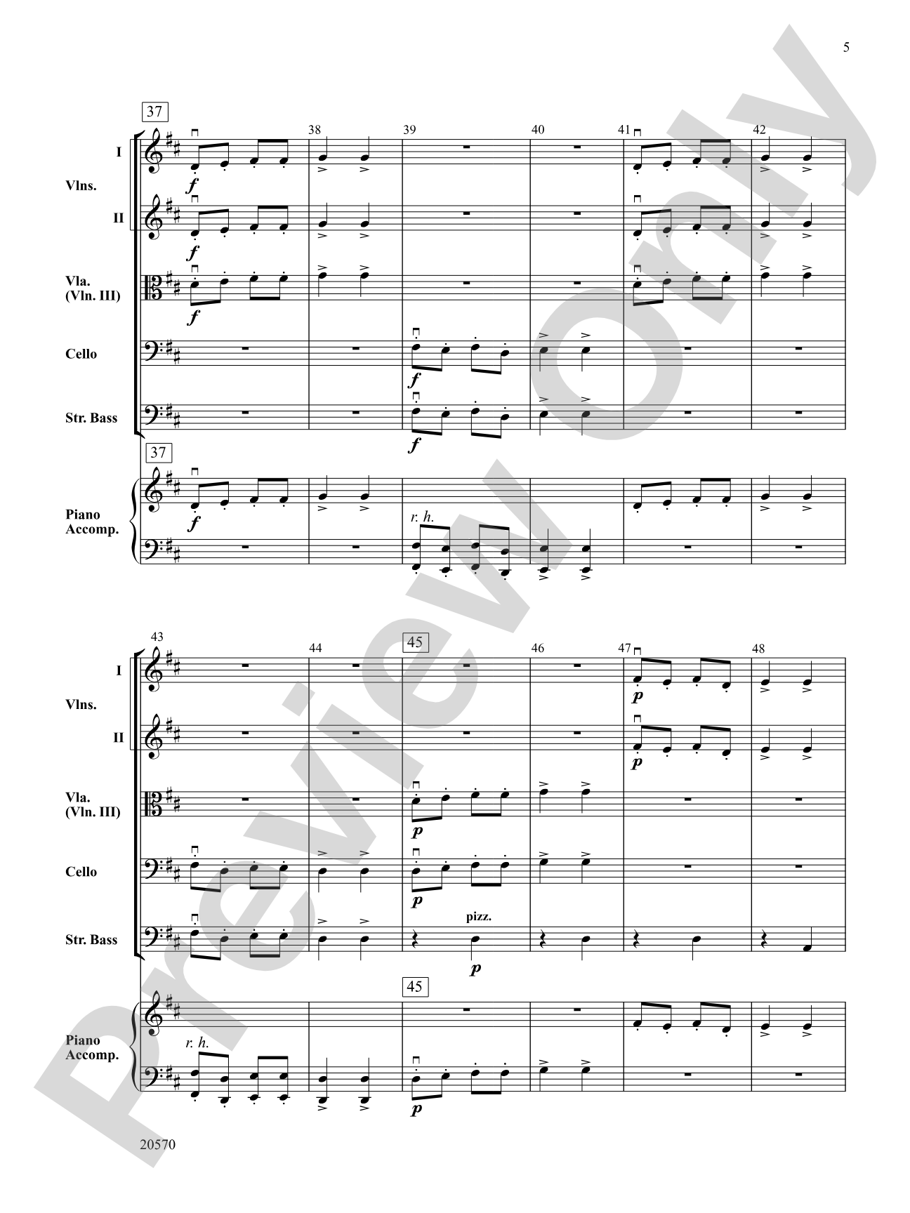 Sword Dance: String Orchestra Conductor Score & Parts